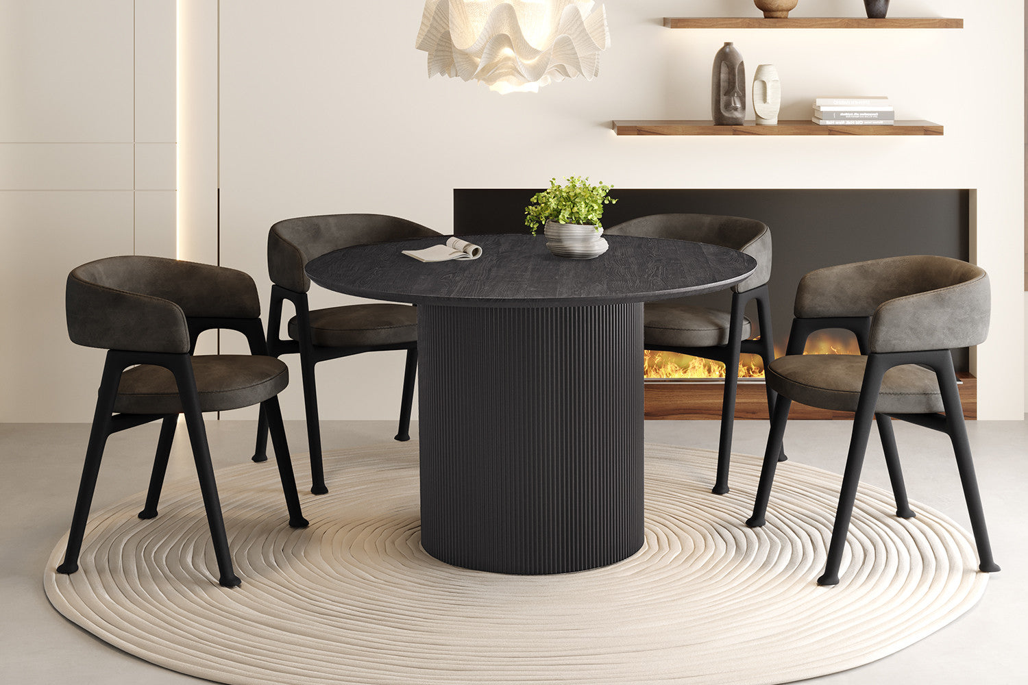 Esstisch Lagos Ø120cm - Dunkelbraun-Esstisch Rund-Rousseau-le canapé
