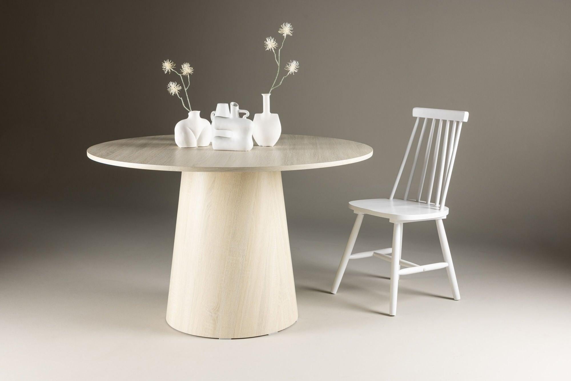 Esstisch Lanzo Ø120cm - Whitewash-Esstisch Rund-Venture Home-le canapé