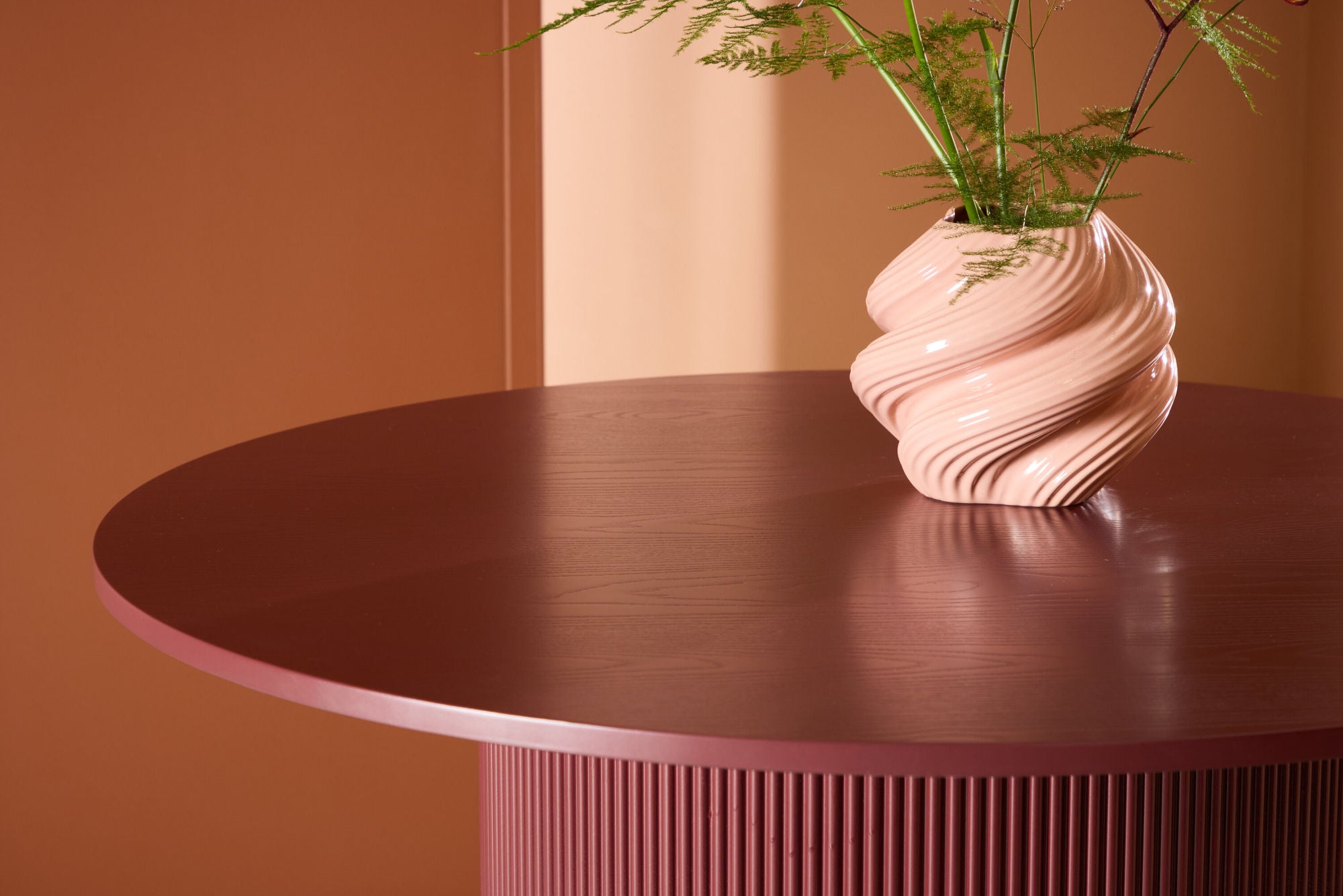 Esstisch Lenox Ø110cm - Burgunderrot-Esstische Rund-Venture Home-le canapé