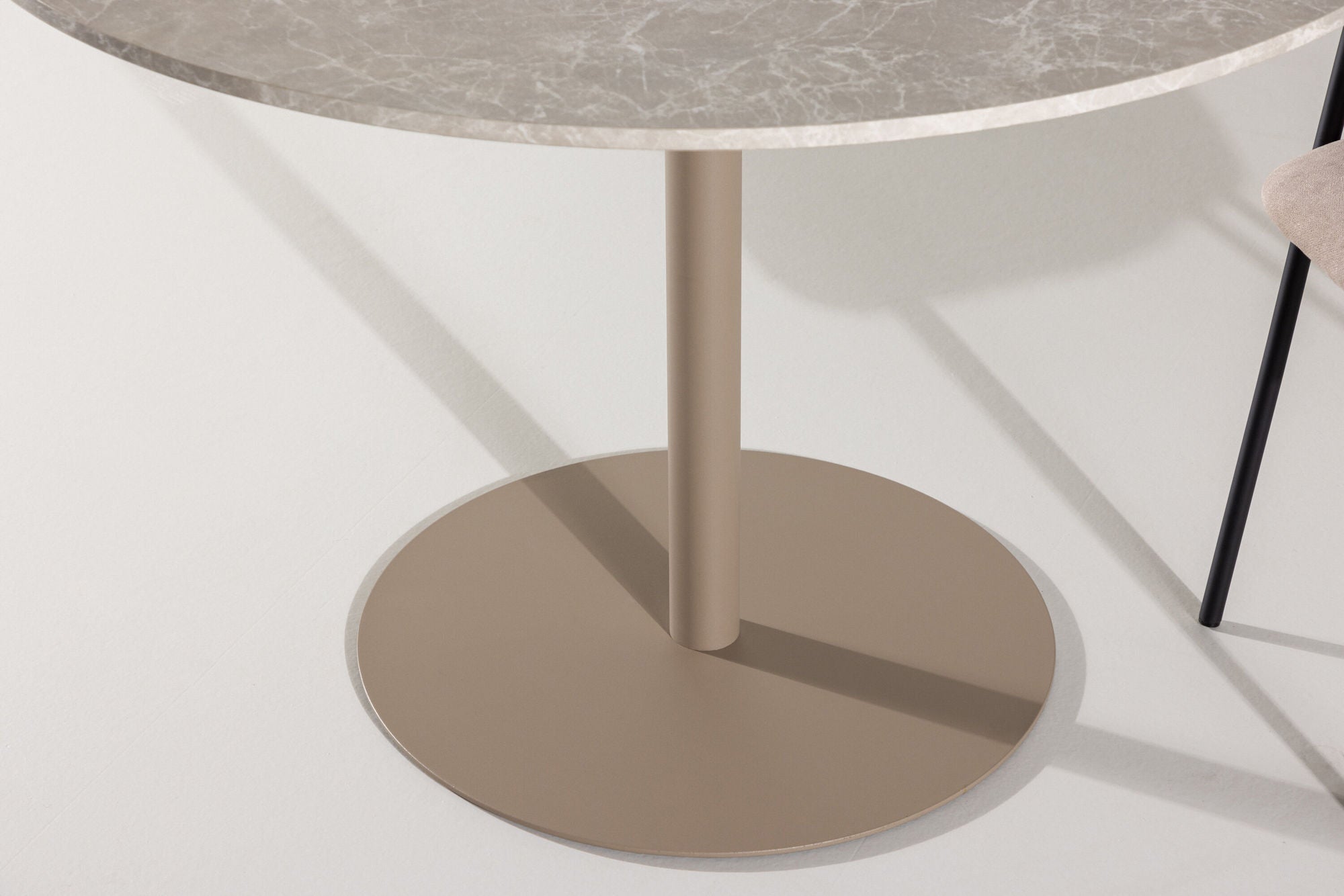 Esstisch Lycke ⌀110cm - Beige / Marmor OptikEsstisch Rund
