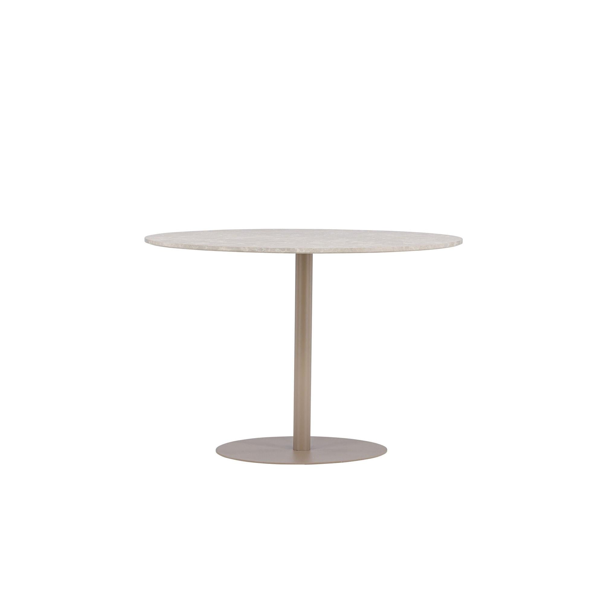 Esstisch Lycke ⌀110cm - Beige / Marmor OptikEsstisch Rund