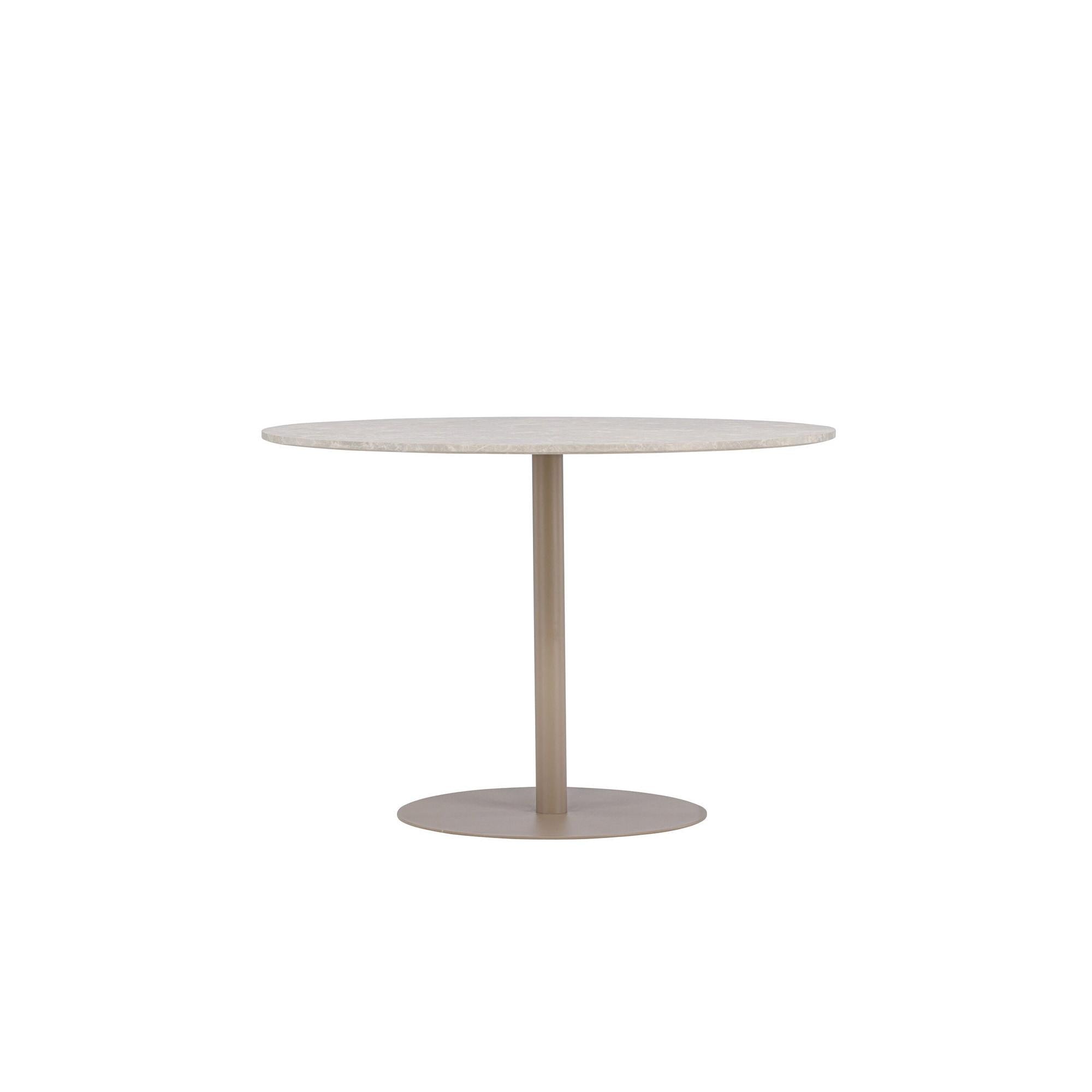 Esstisch Lycke ⌀110cm - Beige / Marmor OptikEsstisch Rund