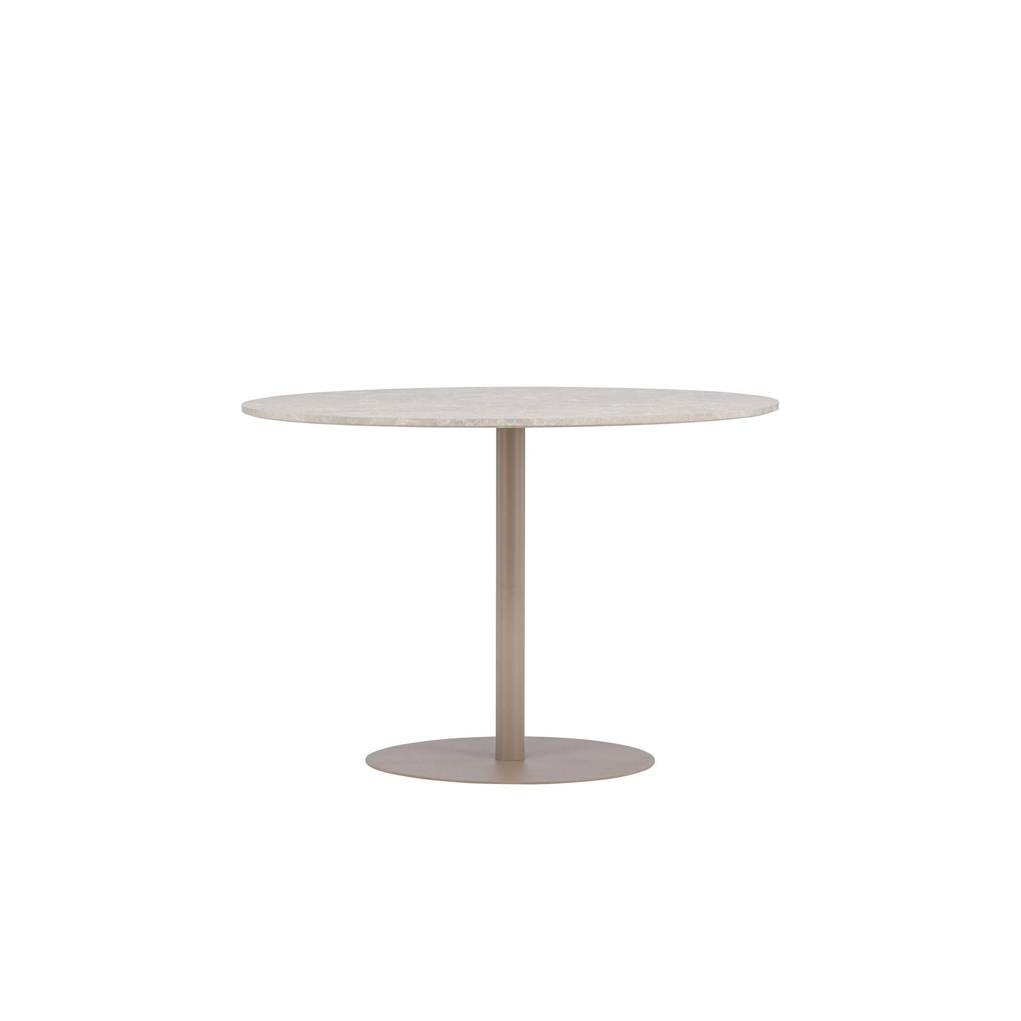 Esstisch Lycke ⌀110cm - Beige / Marmor OptikEsstisch Rund