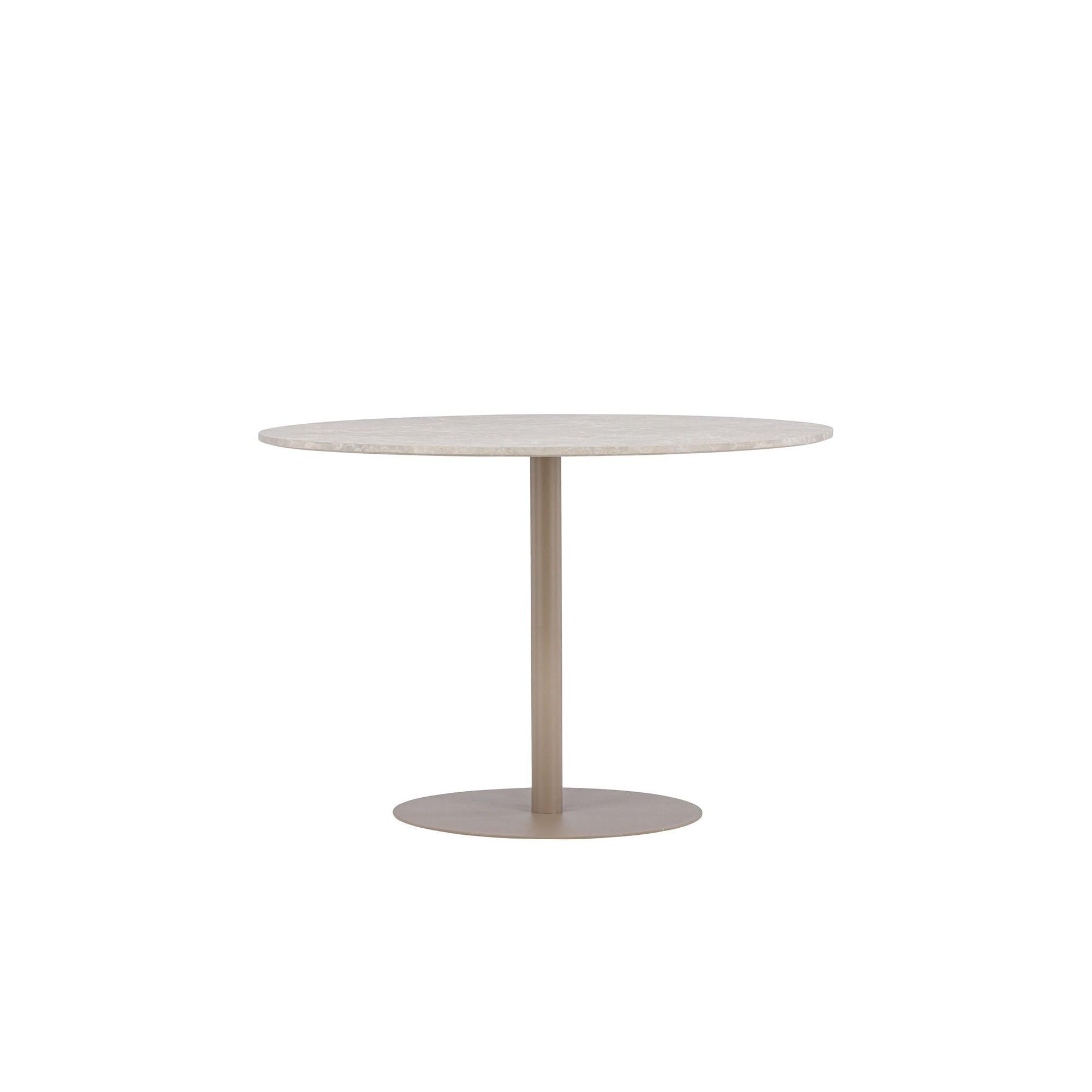 Esstisch Lycke ⌀110cm - Beige / Marmor OptikEsstisch Rund