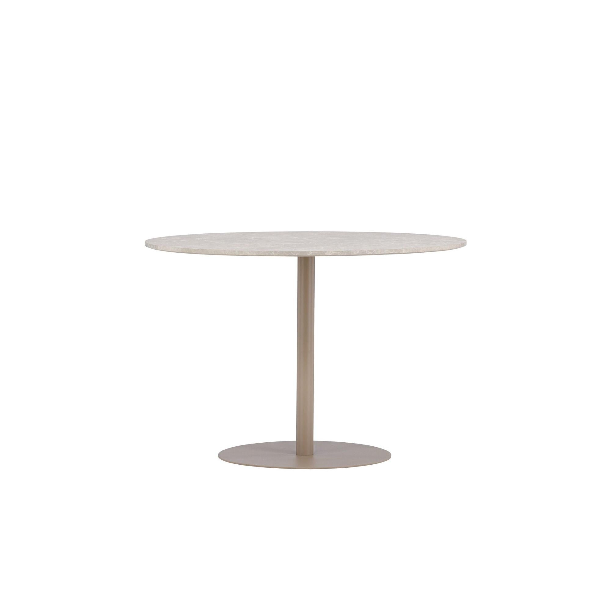 Esstisch Lycke ⌀110cm - Beige / Marmor OptikEsstisch Rund