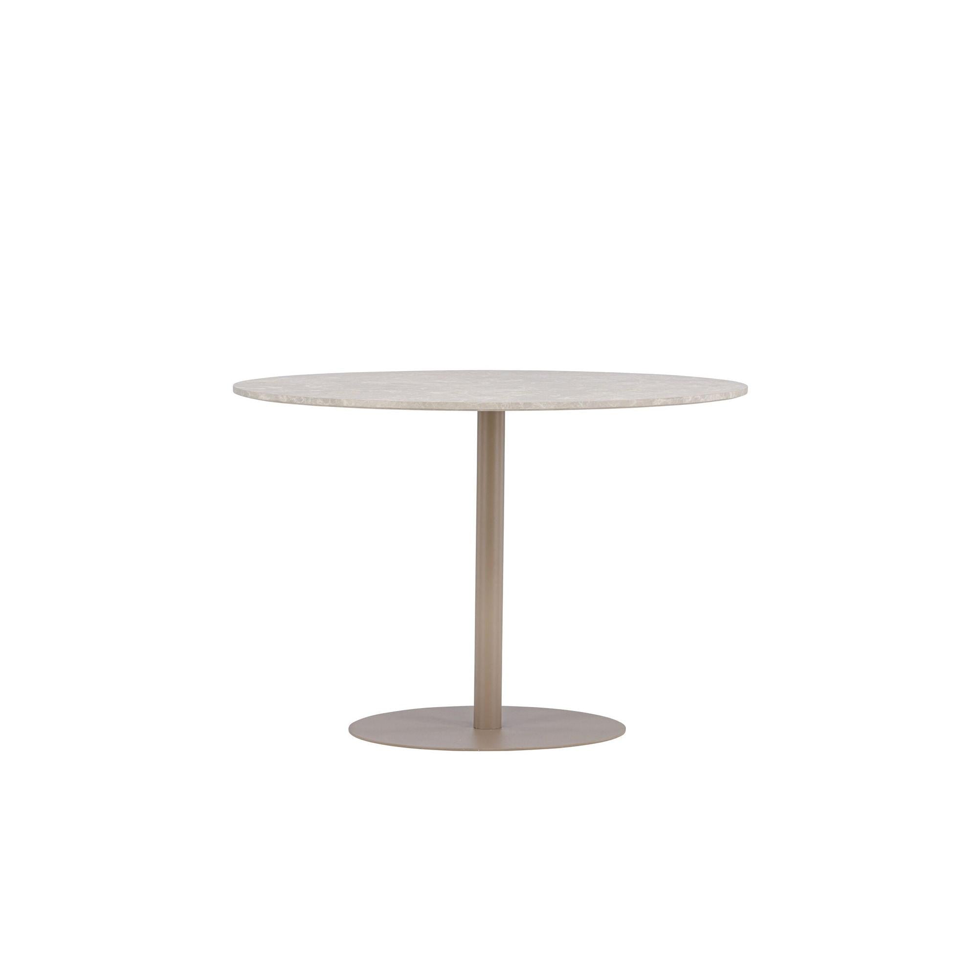 Esstisch Lycke ⌀110cm - Beige / Marmor OptikEsstisch Rund