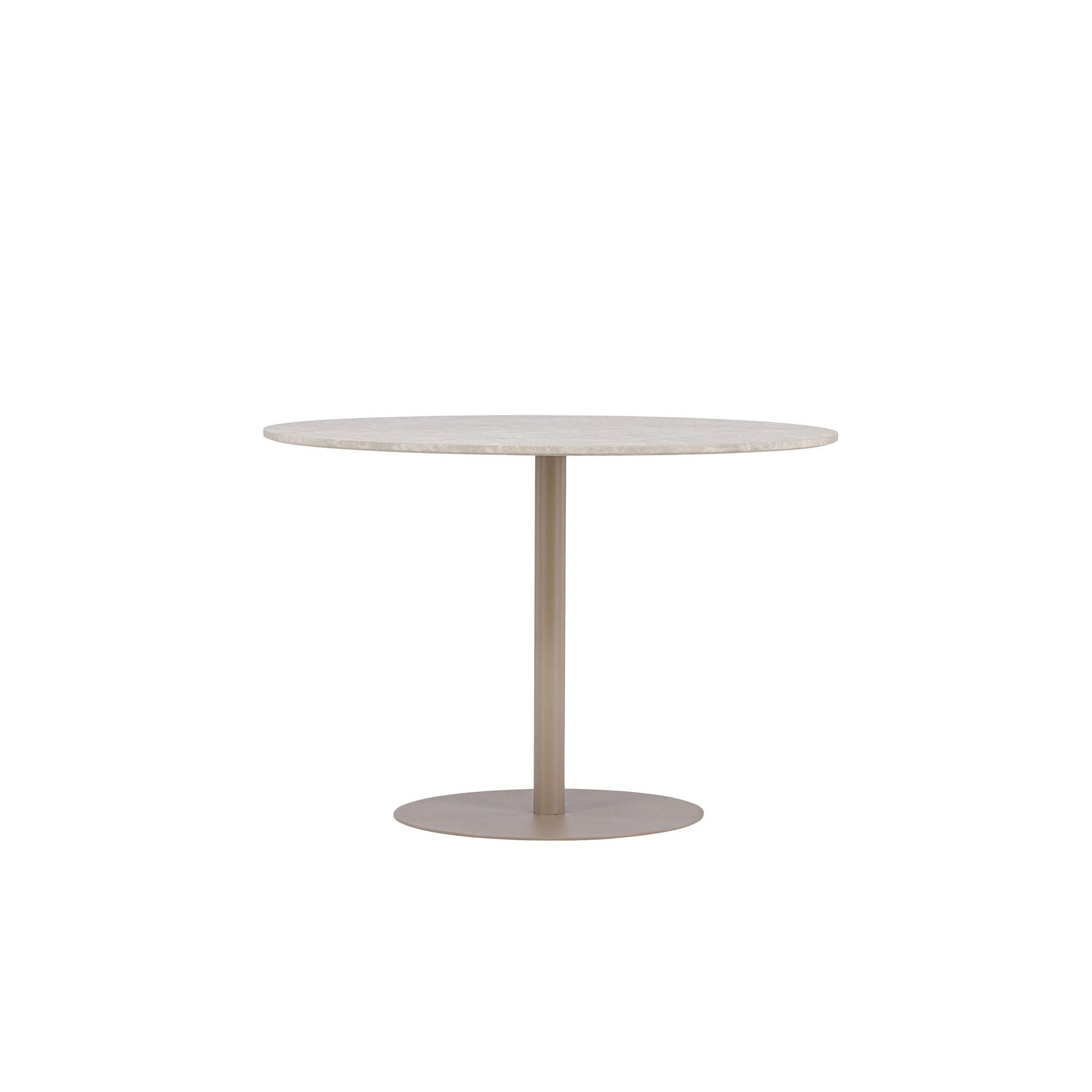 Esstisch Lycke ⌀110cm - Beige / Marmor OptikEsstisch Rund