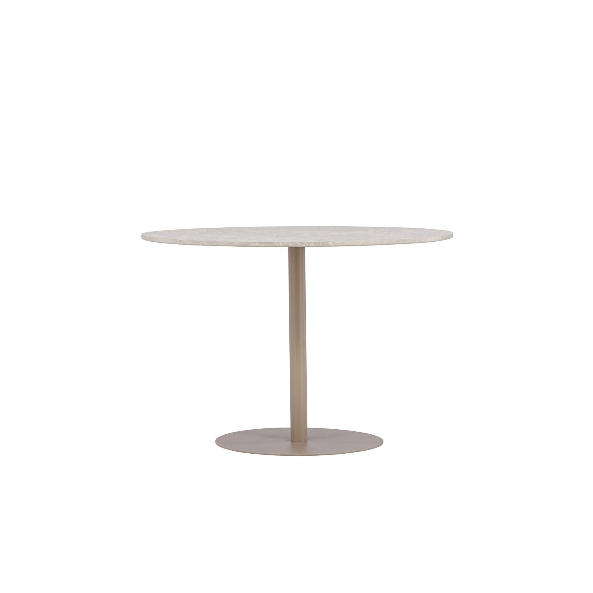 Esstisch Lycke ⌀110cm - Beige / Marmor OptikEsstisch Rund