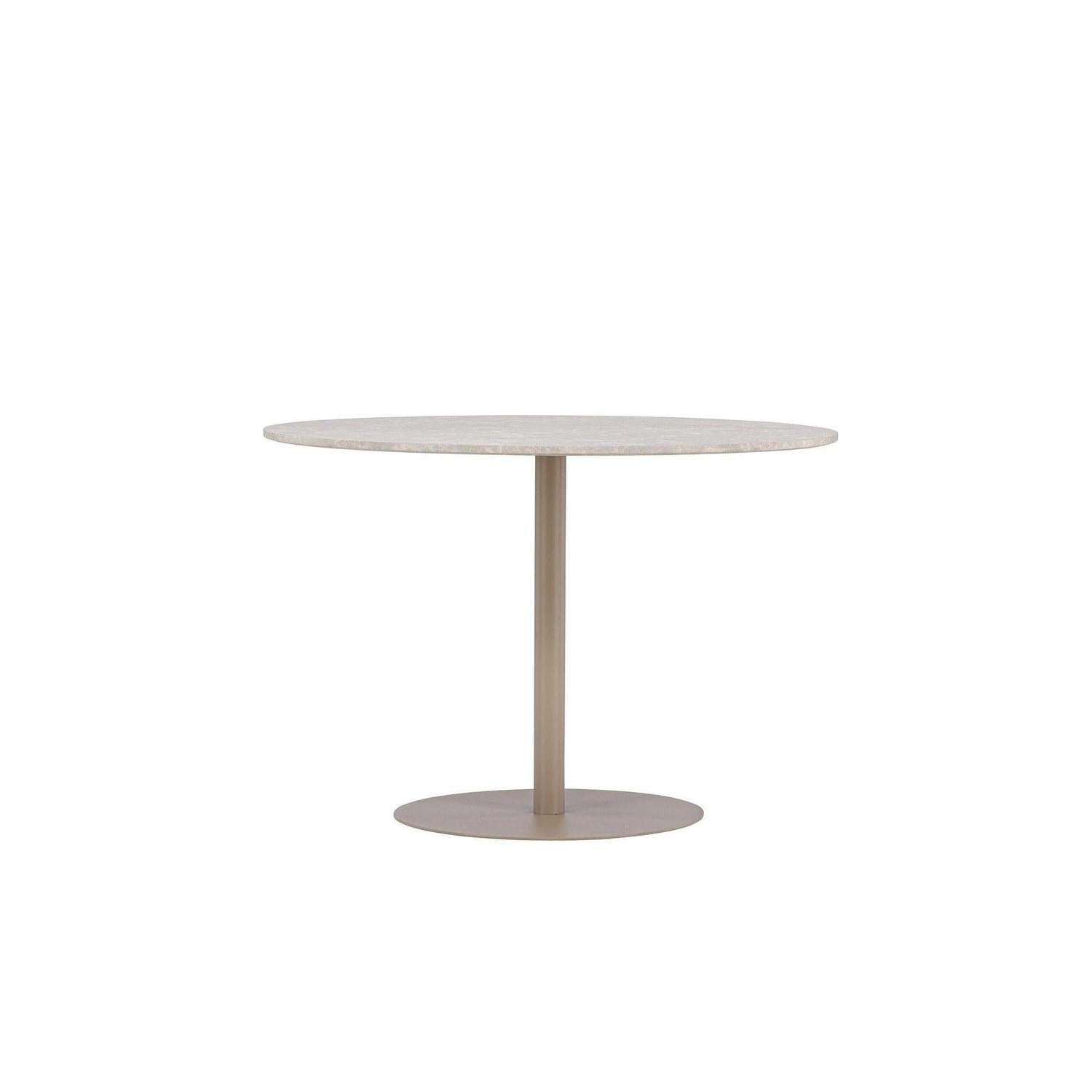 Esstisch Lycke ⌀110cm - Beige / Marmor Optik