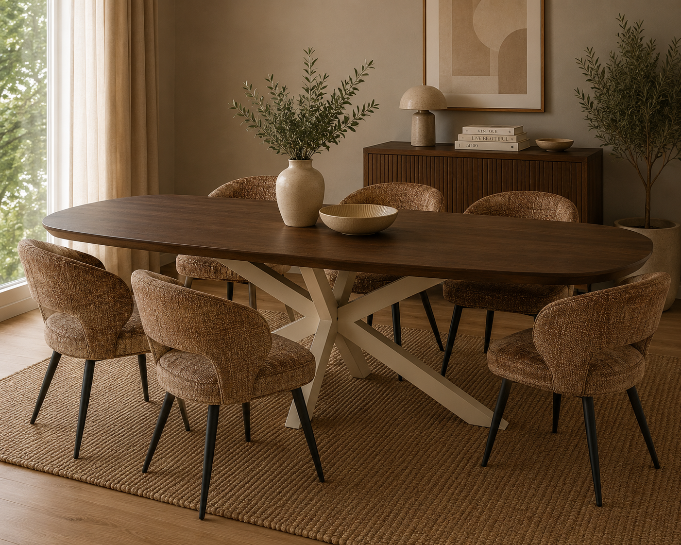 Esstisch Madison aus Mangoholz 200cm - Dunkelbraun-Esstische Oval-Starfurn-le canapé