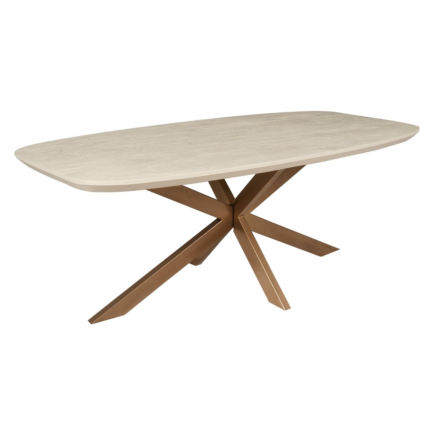 Esstisch Madison aus Mangoholz 200cm - Sandbraun-Esstische Oval-Starfurn-le canapé
