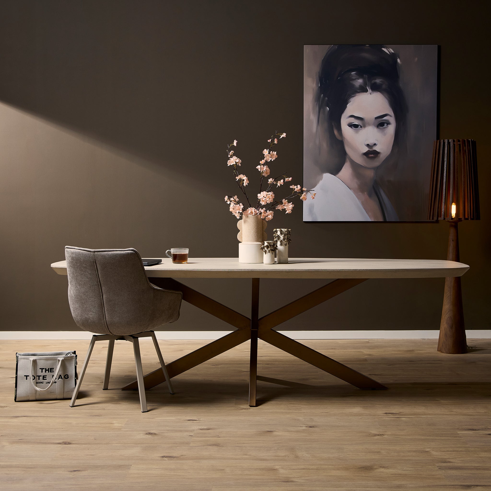Esstisch Madison aus Mangoholz 240cm - Sandbraun-Esstische Oval-Starfurn-le canapé