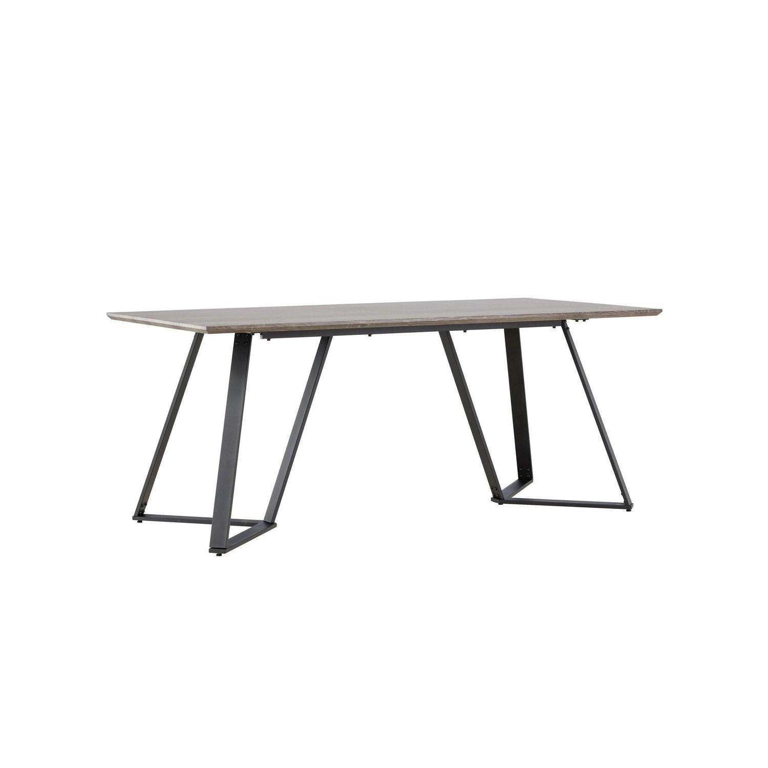 Esstisch Marina 180*90cm - Mokka/Schwarz-Esstisch Rechteckig-Venture Home-le canapé