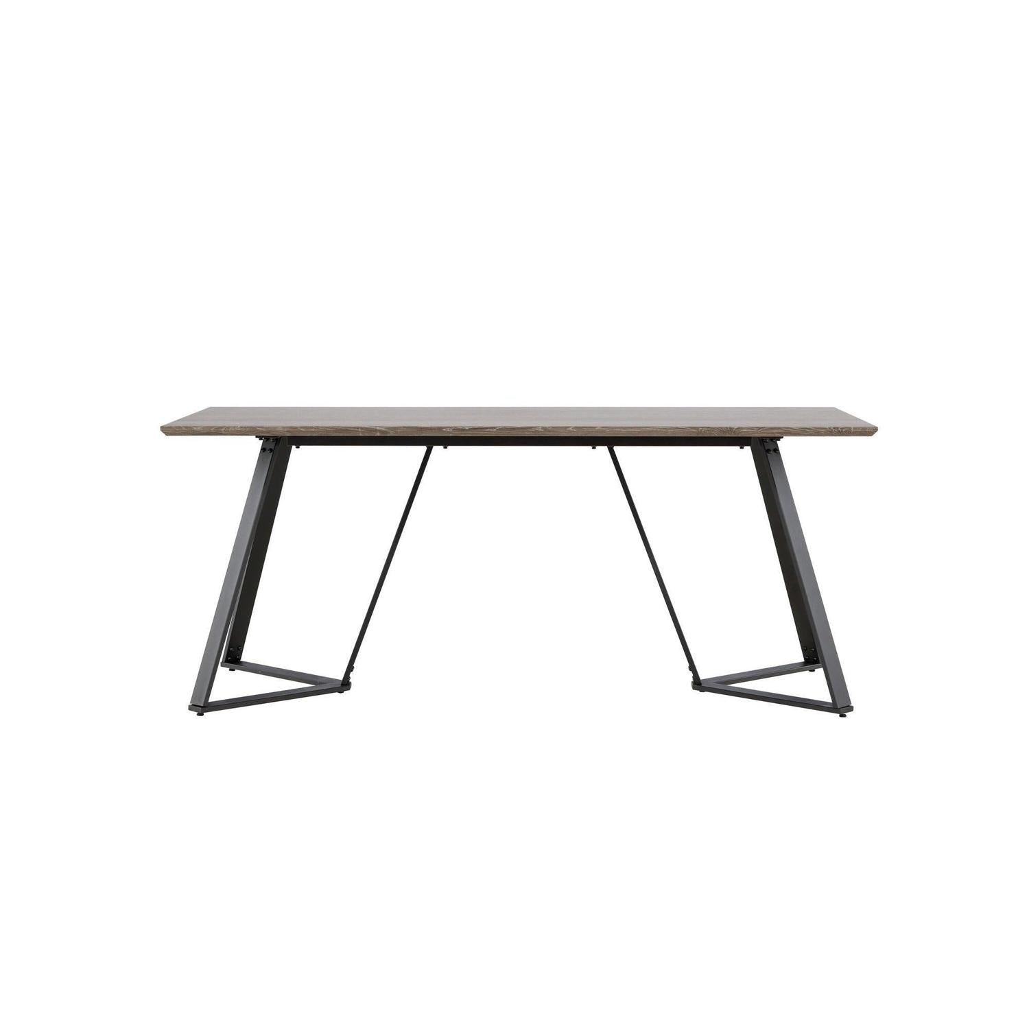 Esstisch Marina 180*90cm - Mokka/Schwarz-Esstisch Rechteckig-Venture Home-le canapé