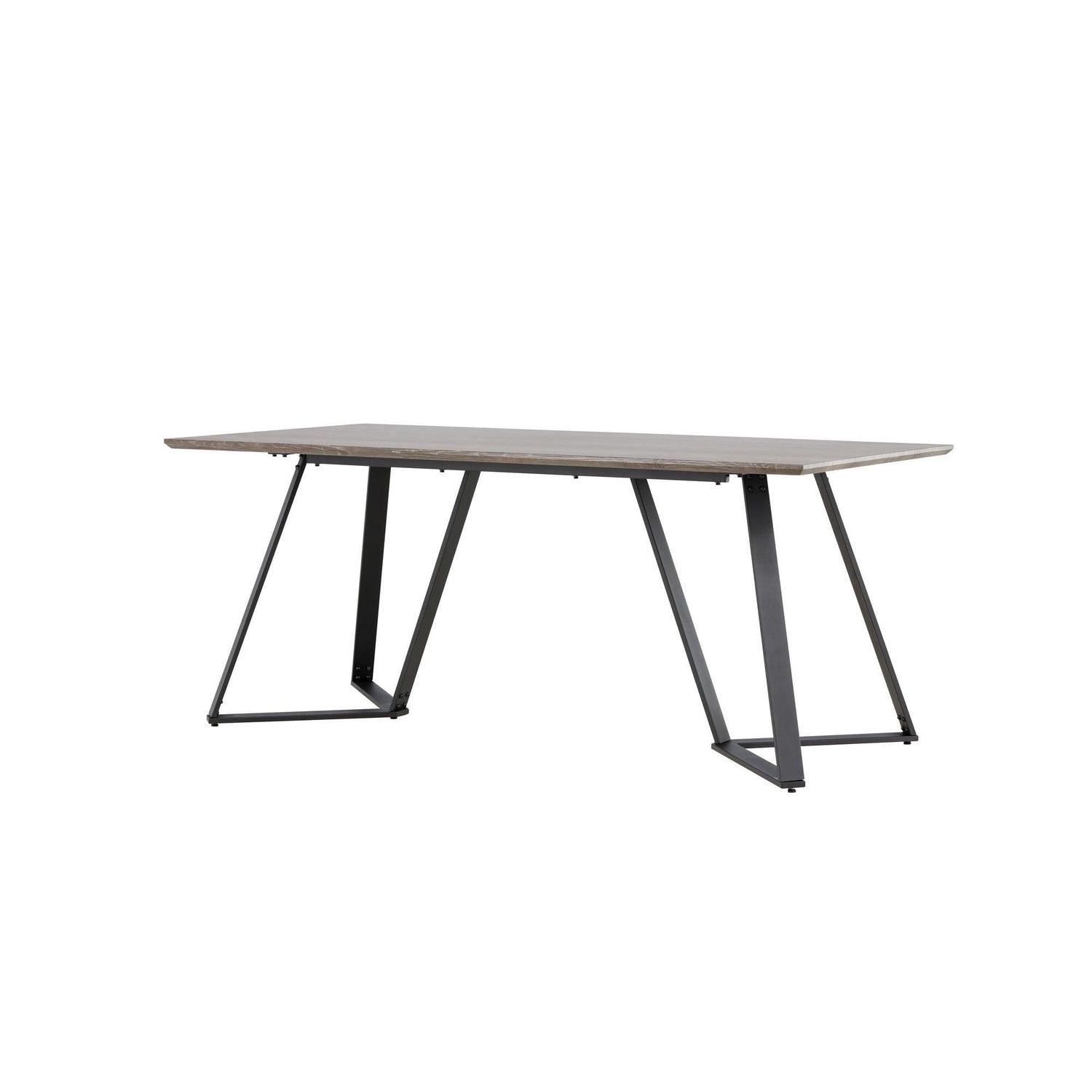 Esstisch Marina 180*90cm - Mokka/Schwarz-Esstisch Rechteckig-Venture Home-le canapé