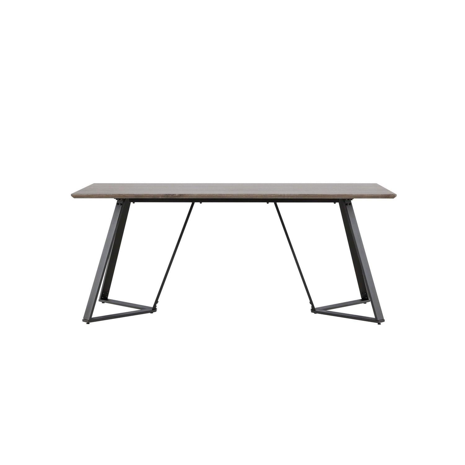 Esstisch Marina 180*90cm - Mokka/Schwarz-Esstisch Rechteckig-Venture Home-le canapé