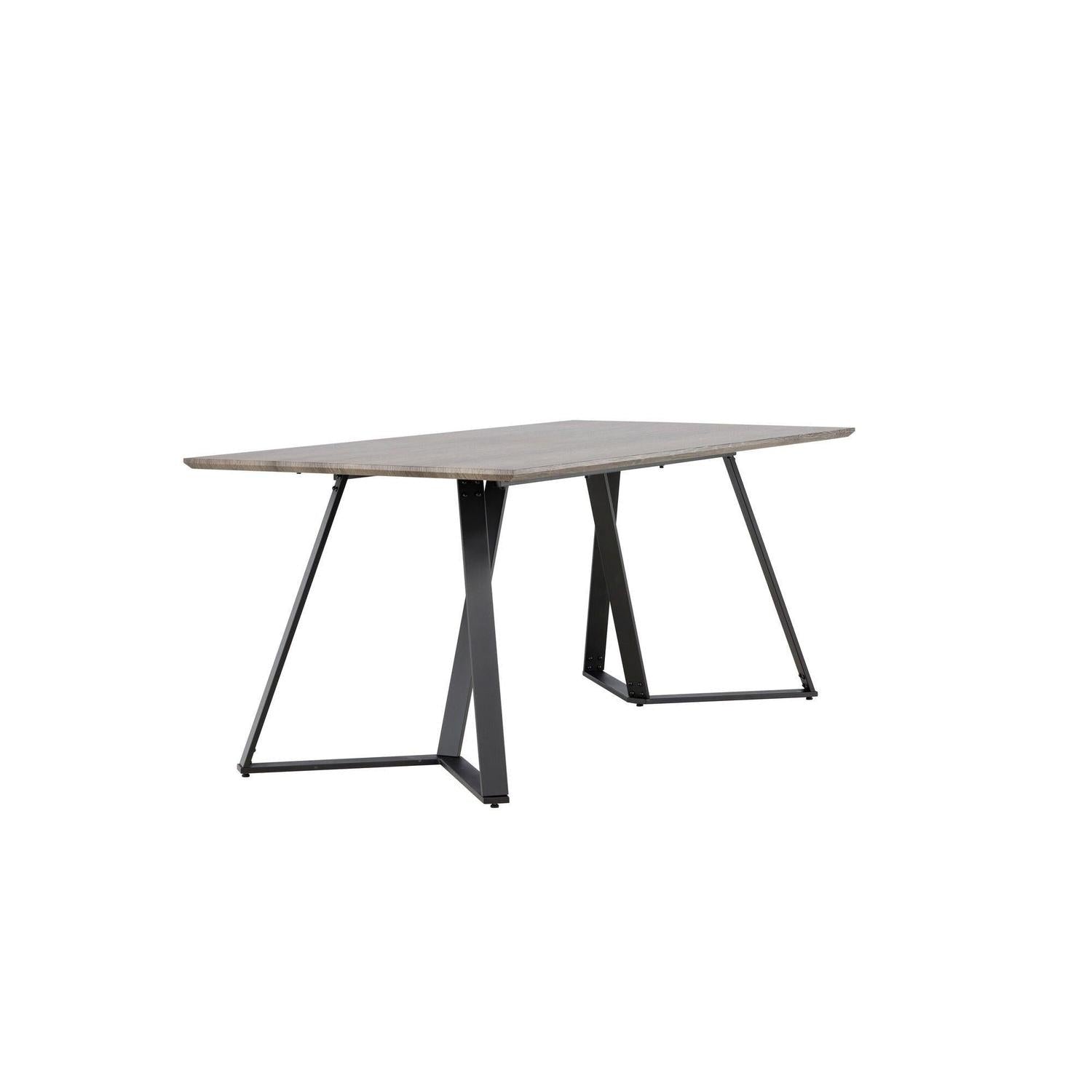 Esstisch Marina 180*90cm - Mokka/Schwarz-Esstische Rechteckig-Venture Home-le canapé