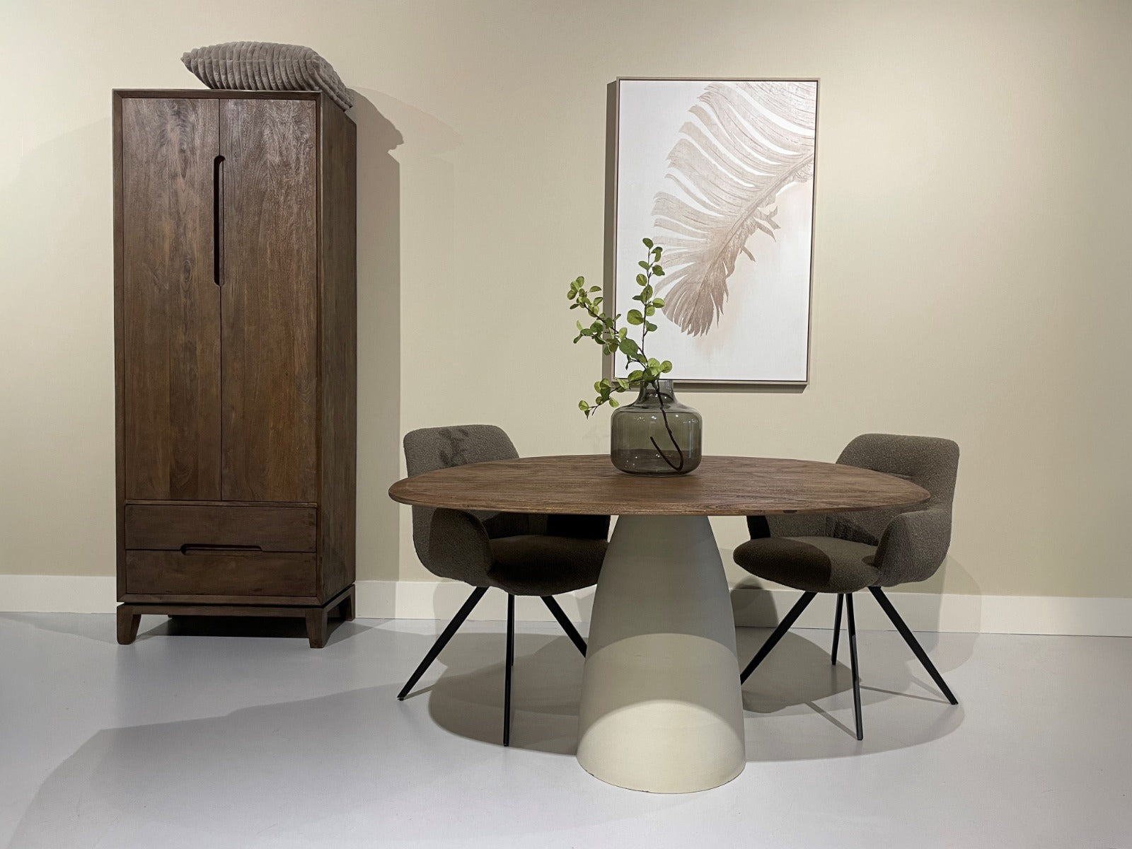 Esstisch Marron aus Mangoholz 140cm - Braun-Esstische Rund-Livingfurn-le canapé