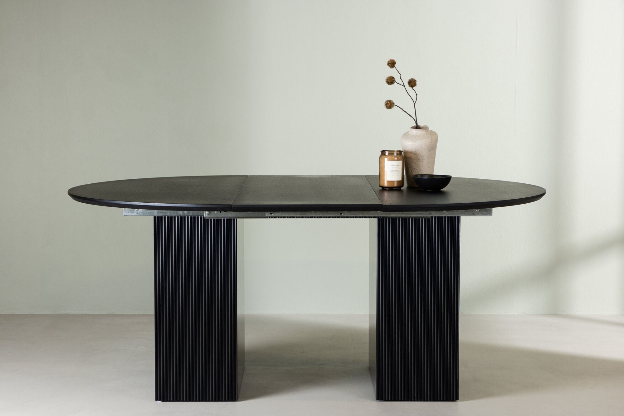 Esstisch Matilda ausziehbar Ø130-180cm - Schwarz-Esstisch ausziehbar-Venture Home-le canapé