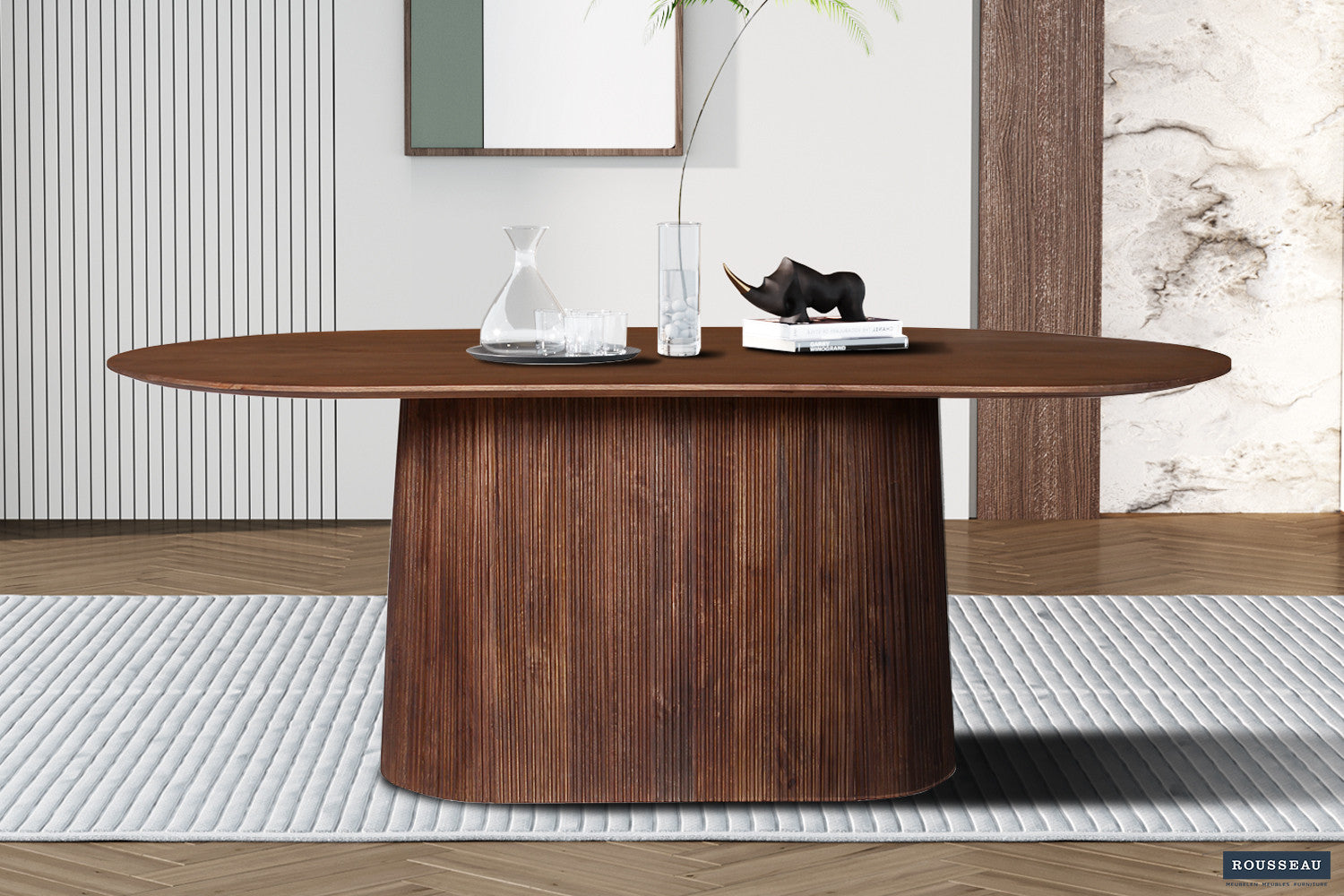 Esstisch Miguel Oval 200cm - Hellbraun-Esstisch Oval-Rousseau-le canapé