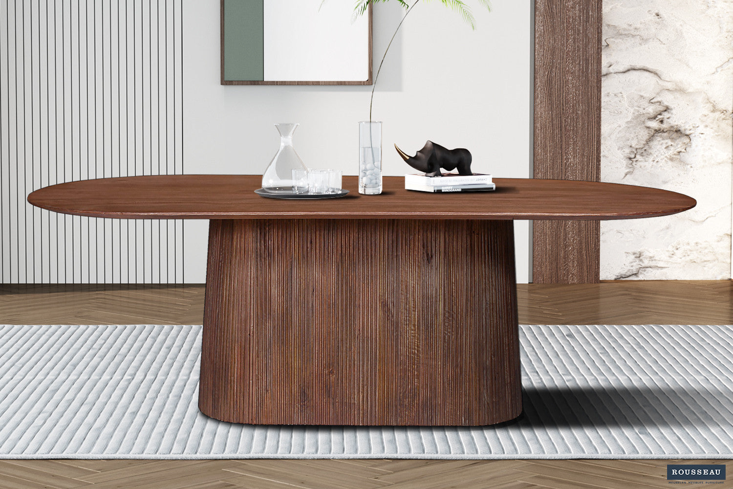 Esstisch Miguel Oval 230cm - Hellbraun-Esstisch Oval-Rousseau-le canapé