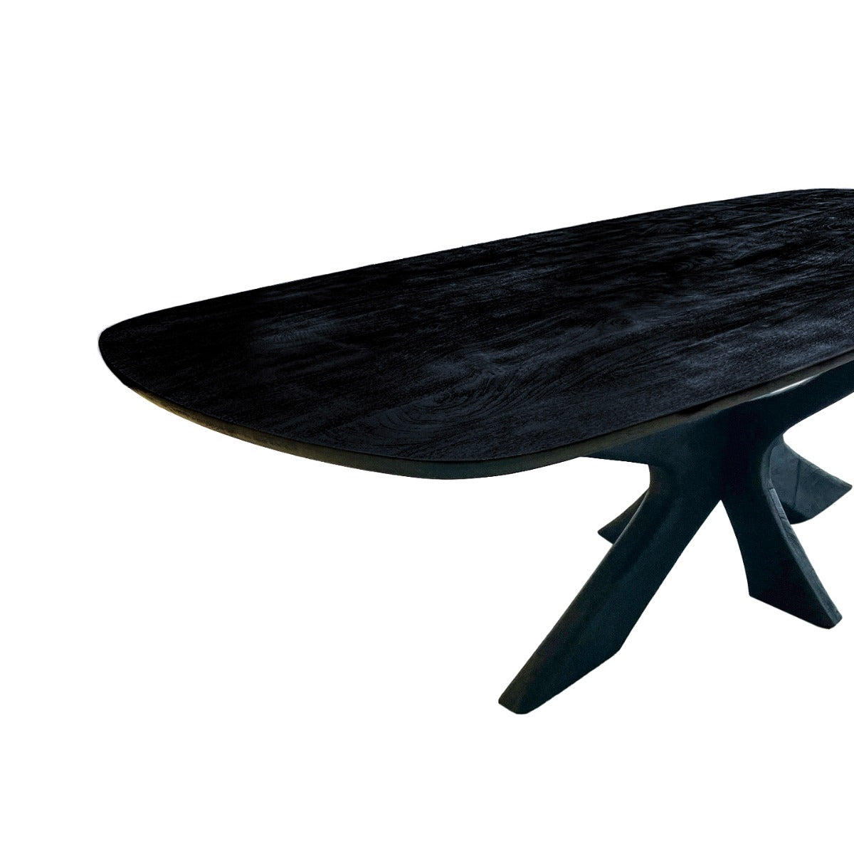 Esstisch Montreaux 220cm aus Massivholz mit Ypsilon-Fuß - Schwarz-Esstische Rechteckig-Livingfurn-le canapé