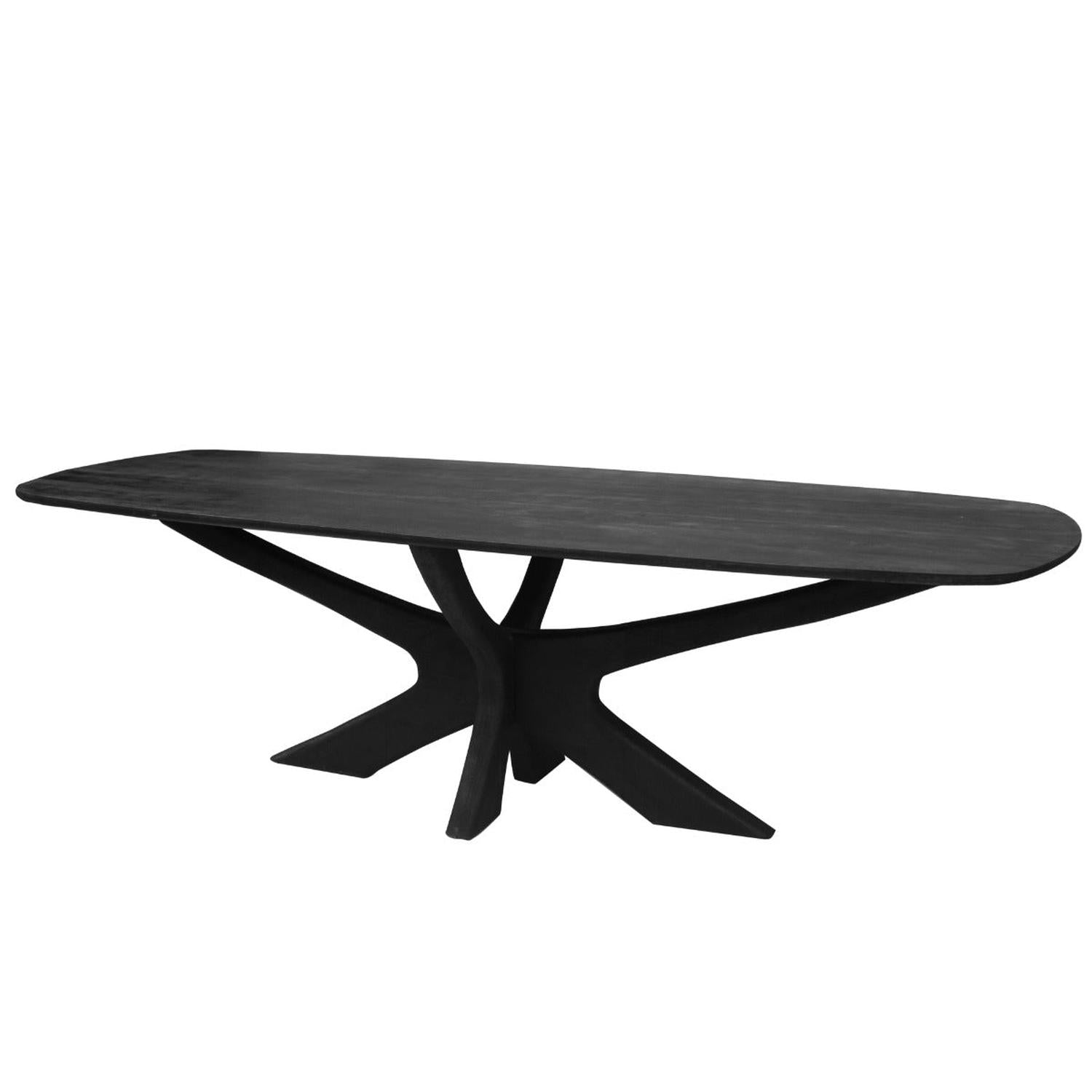 Esstisch Montreaux 250*105cm aus Mangoholz - Schwarz-Esstisch Rechteckig-Livingfurn-le canapé