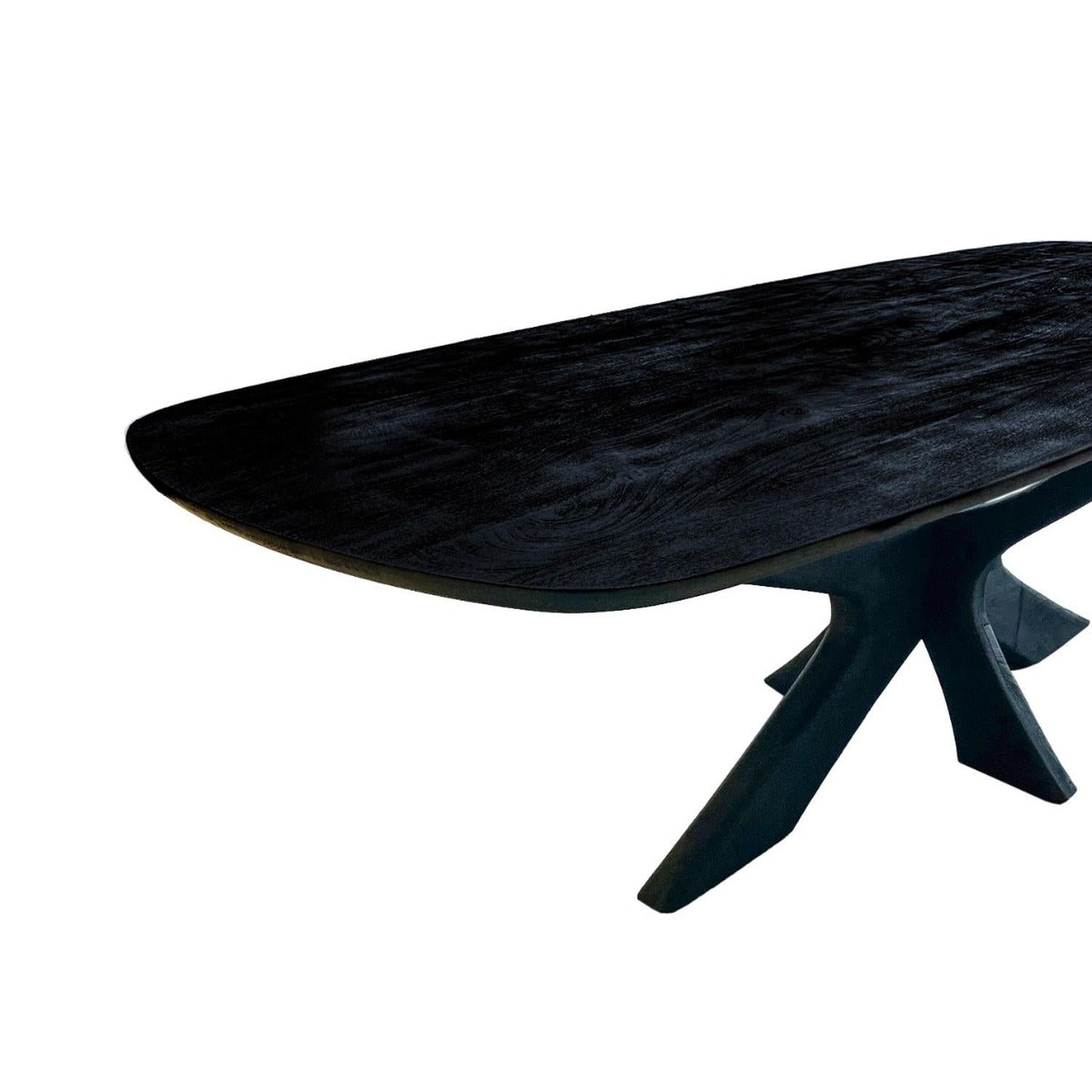 Esstisch Montreaux 250*105cm aus Mangoholz - Schwarz-Esstisch Rechteckig-Livingfurn-le canapé
