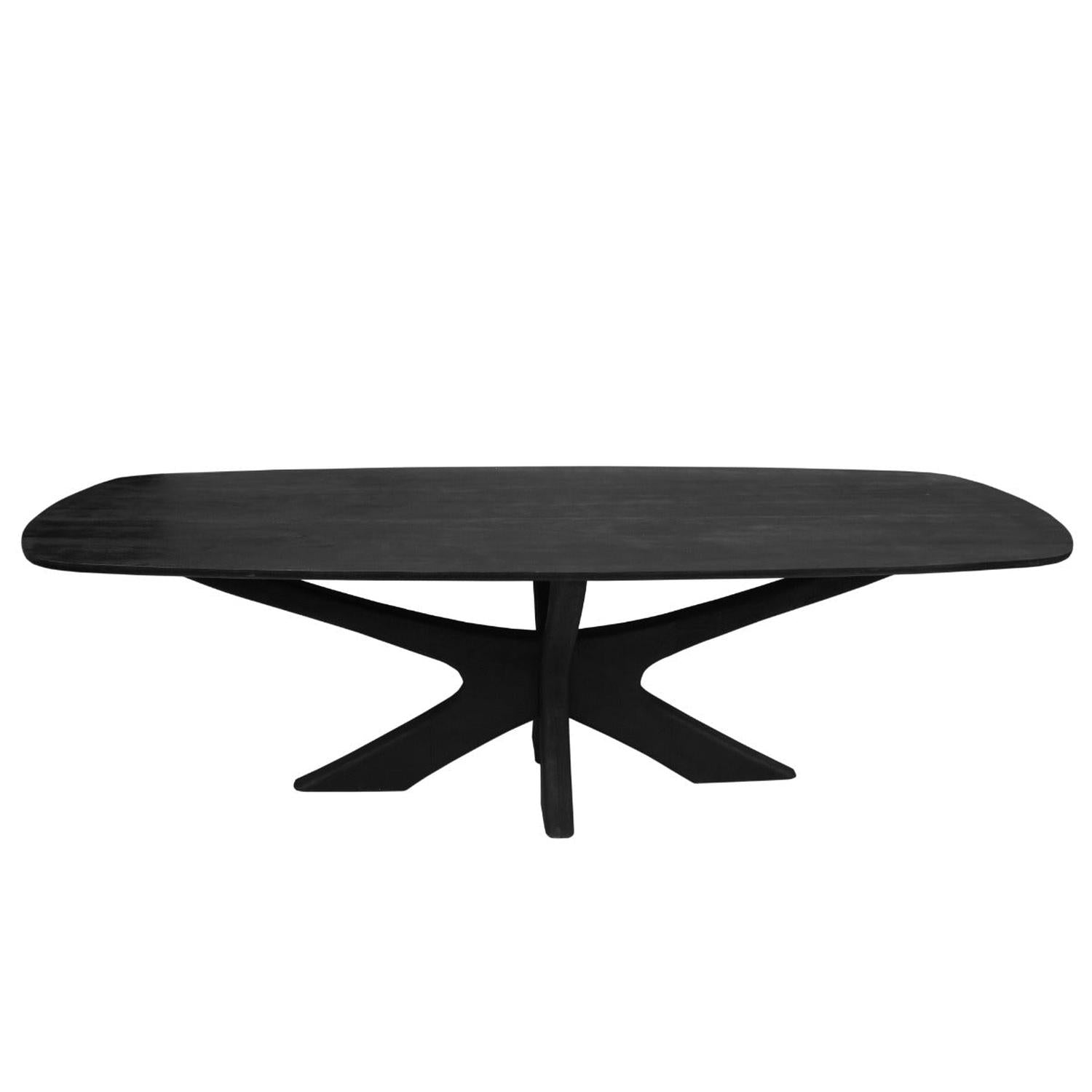 Esstisch Montreaux 250*105cm aus Mangoholz - Schwarz-Esstisch Rechteckig-Livingfurn-le canapé