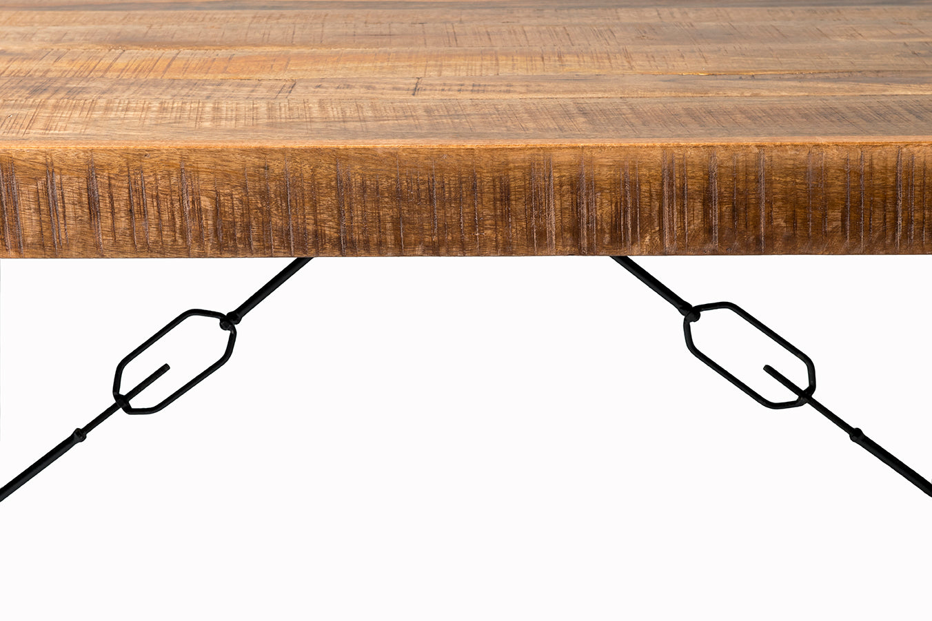 Esstisch Nairobi aus Mangoholz 220cm - Natur-Esstische Rechteckig-Livingfurn-le canapé