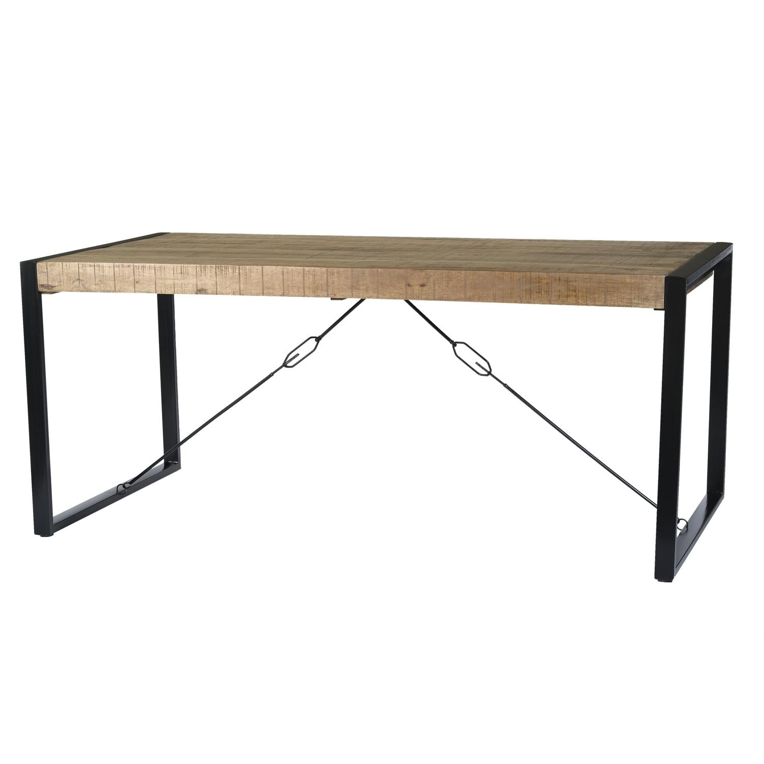 Esstisch Nairobi aus Mangoholz 220cm - Natur-Esstische Rechteckig-Livingfurn-le canapé