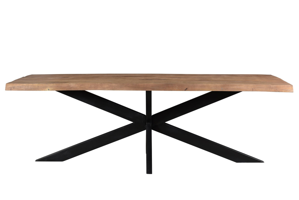Esstisch Nairobi Tree Top Spider mit Baumkante 220cm aus Mangoholz - Braun-Esstische Rechteckig-Livingfurn-le canapé