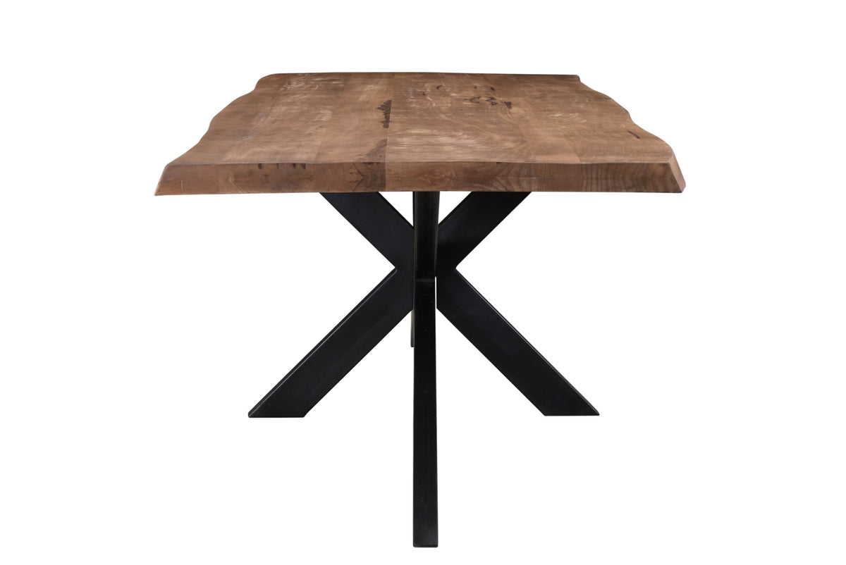Esstisch Nairobi Tree Top Spider mit Baumkante 220cm aus Mangoholz - Braun-Esstische Rechteckig-Livingfurn-le canapé