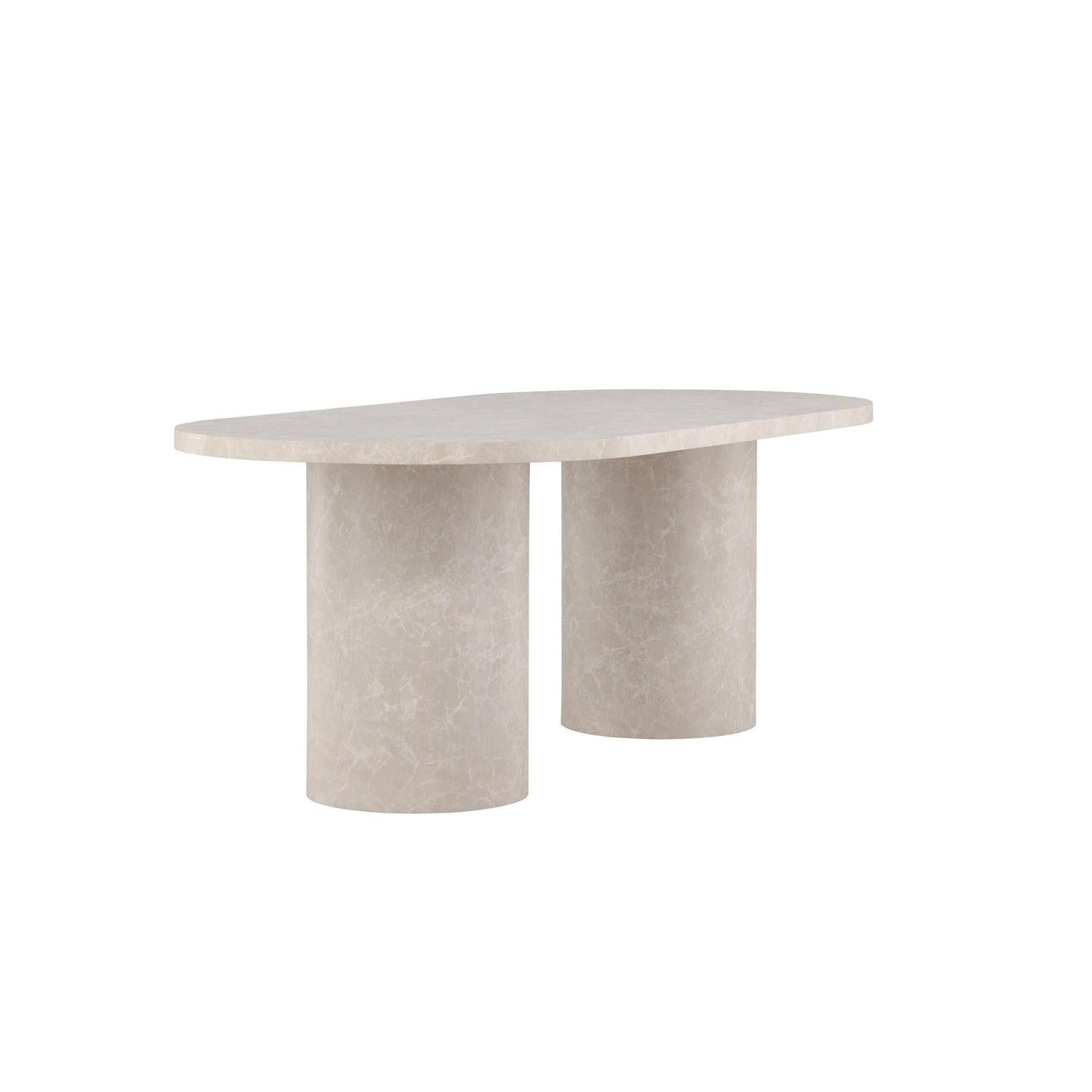 Esstisch Narvik Oval 200*100cm - Beige Marmoroptik-Esstisch Oval-Venture Home-le canapé