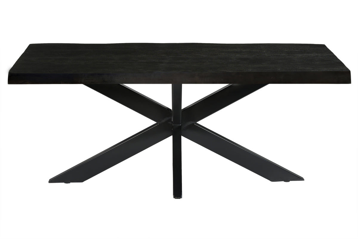 Esstisch Norris 220cm aus Massivholz - Schwarz-Esstische Rechteckig-Livingfurn-le canapé