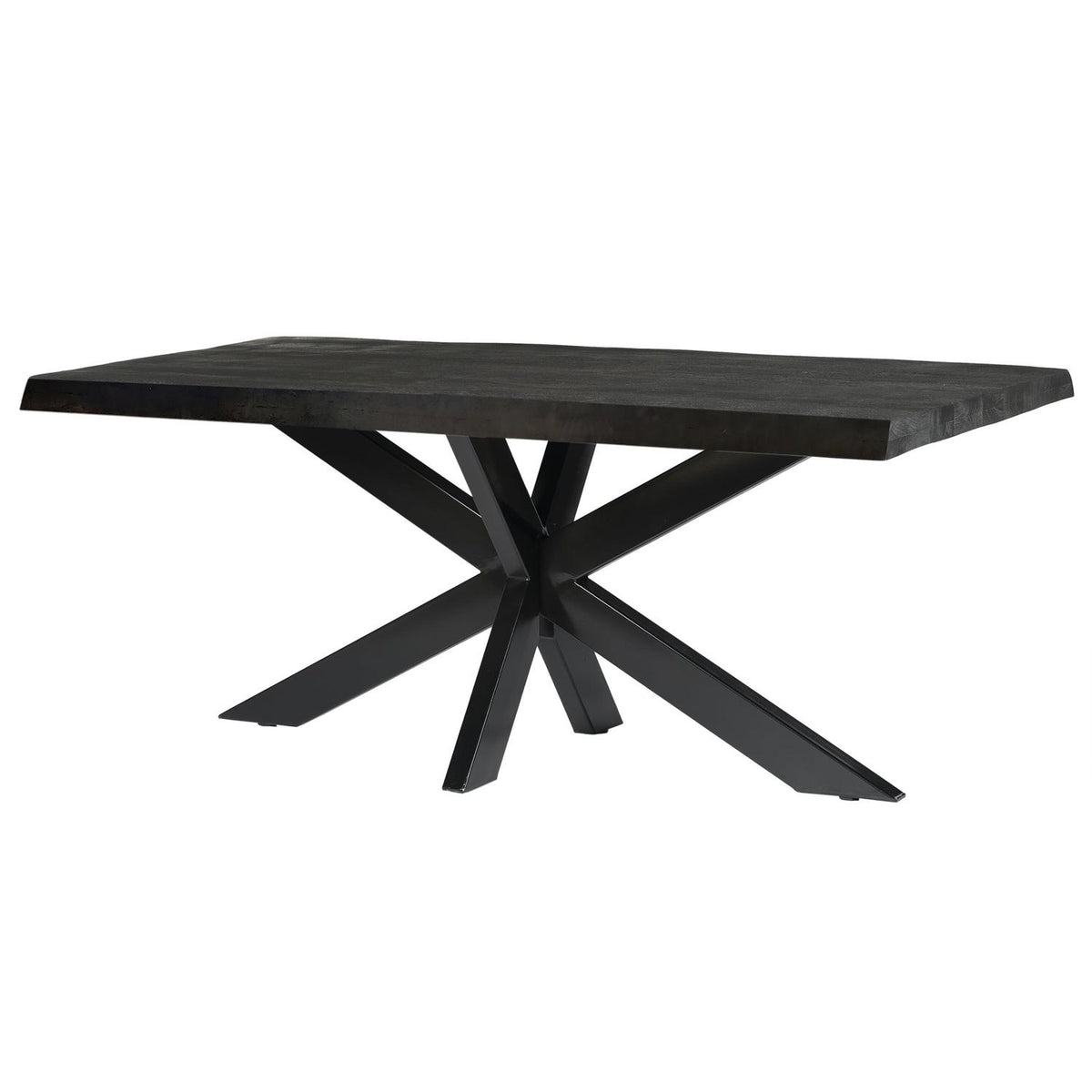 Esstisch Norris 240cm aus Massivholz - Schwarz-Esstische Rechteckig-Livingfurn-le canapé
