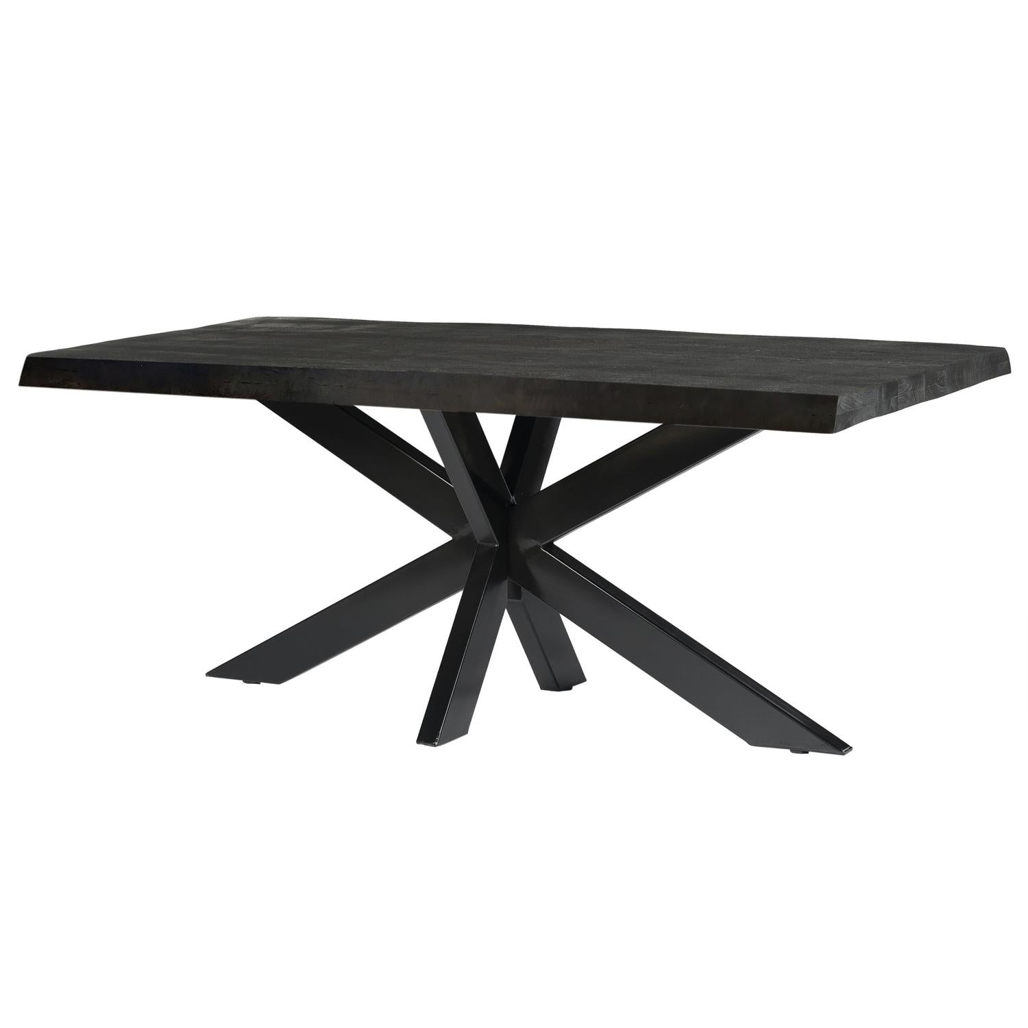 Esstisch Norris aus Mangoholz 200cm - Schwarz-Esstische Rechteckig-Livingfurn-le canapé