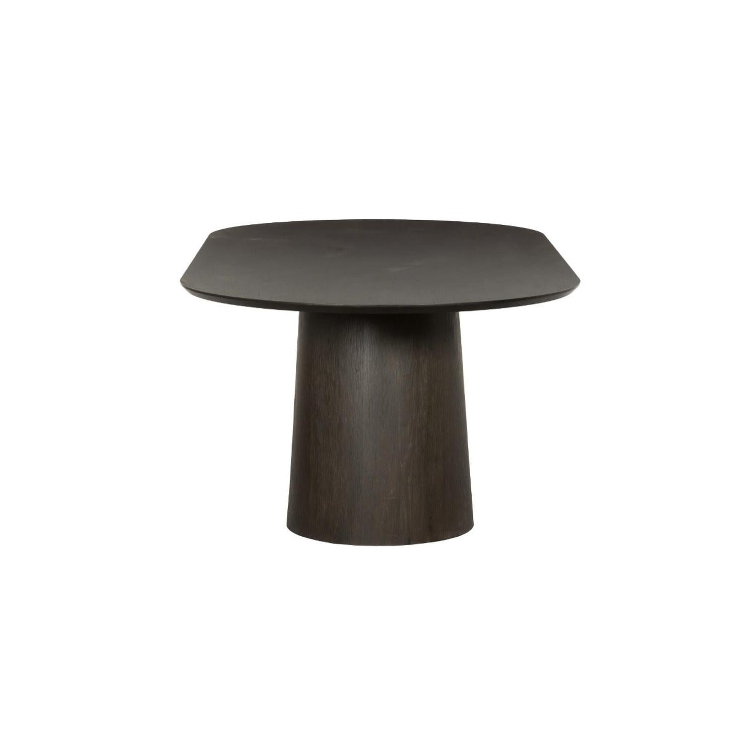 Esstisch Novero aus Eichenholz 200cm - Dunkelbraun-Esstische Oval-Livingfurn-le canapé