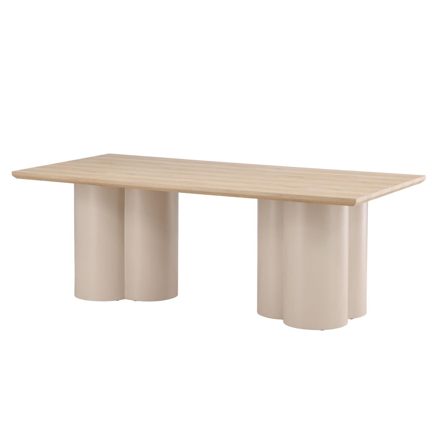 Esstisch Olivia 210*100cm - Cremeweiß-Esstisch Rechteckig-Venture Home-le canapé