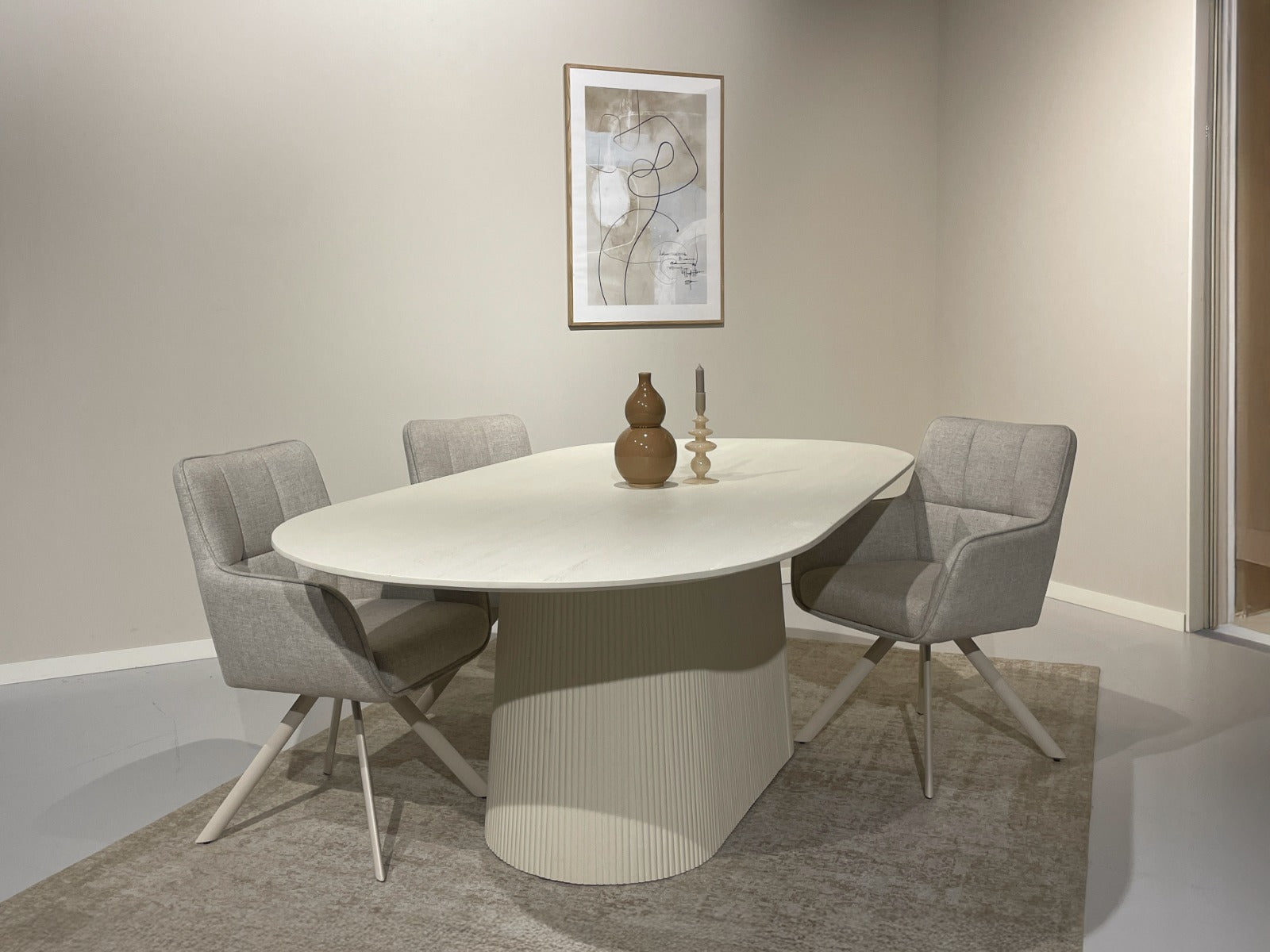 Esstisch Patrice Oval 230cm - Beige-Esstisch Oval-Livingfurn-le canapé