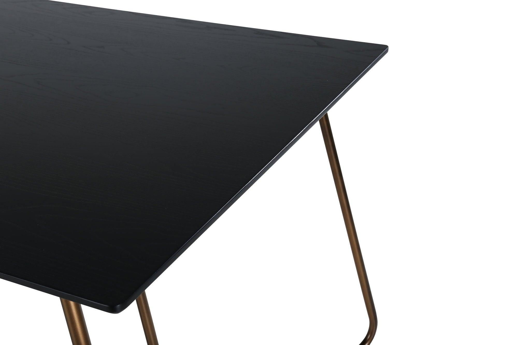 Esstisch Petra 190*90cm - Schwarz / Kupfer-Esstisch Rechteckig-Venture Home-le canapé