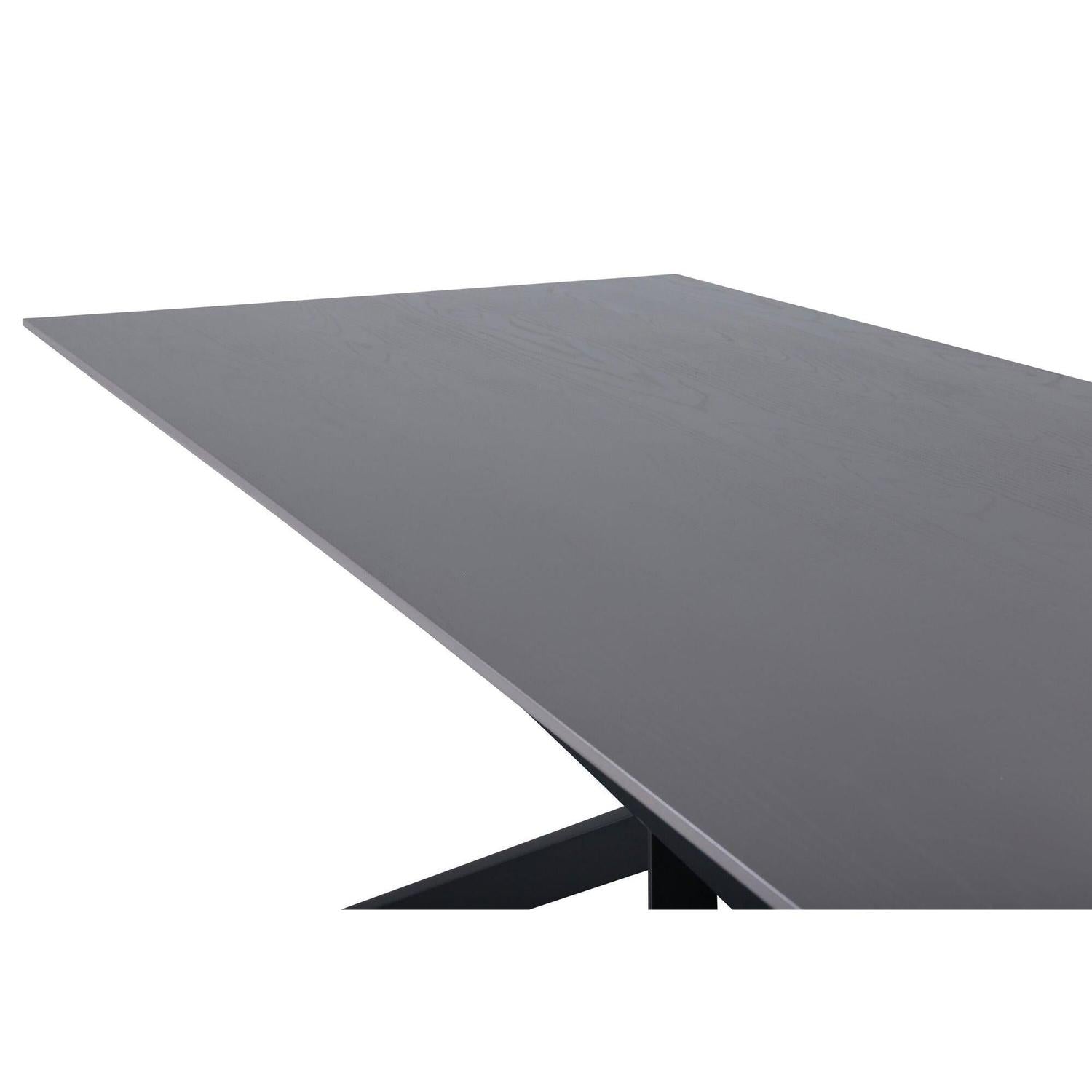 Esstisch Piazza 180*90cm - Grau / Schwarz-Esstisch Rechteckig-Venture Home-le canapé