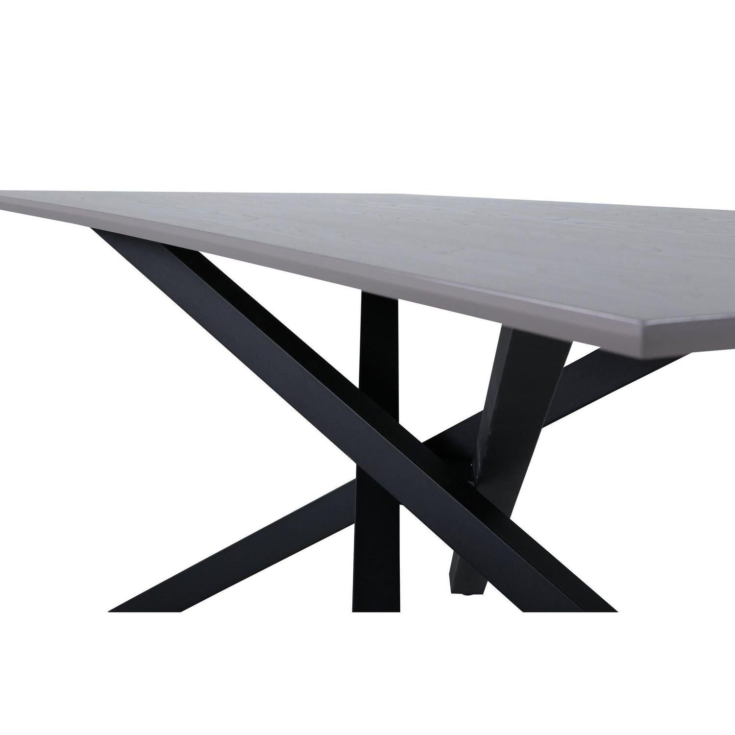 Esstisch Piazza 180*90cm - Grau / Schwarz-Esstisch Rechteckig-Venture Home-le canapé