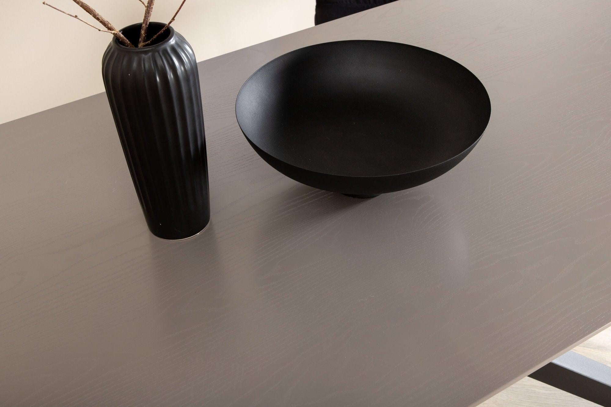 Esstisch Piazza 180*90cm - Grau / Schwarz-Esstisch Rechteckig-Venture Home-le canapé