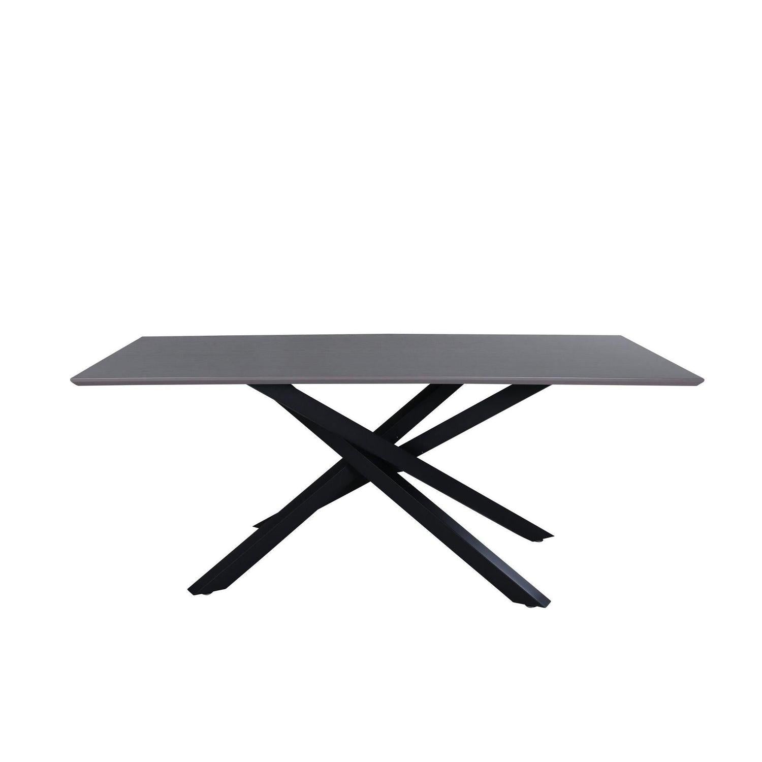 Esstisch Piazza 180*90cm - Grau / Schwarz-Esstisch Rechteckig-Venture Home-le canapé