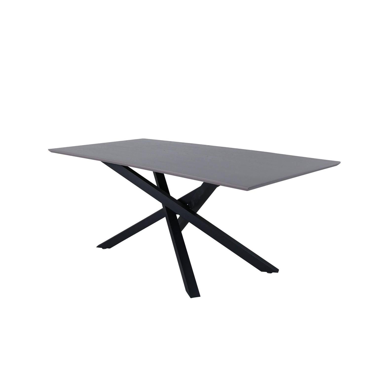 Esstisch Piazza 180*90cm - Grau / Schwarz-Esstisch Rechteckig-Venture Home-le canapé
