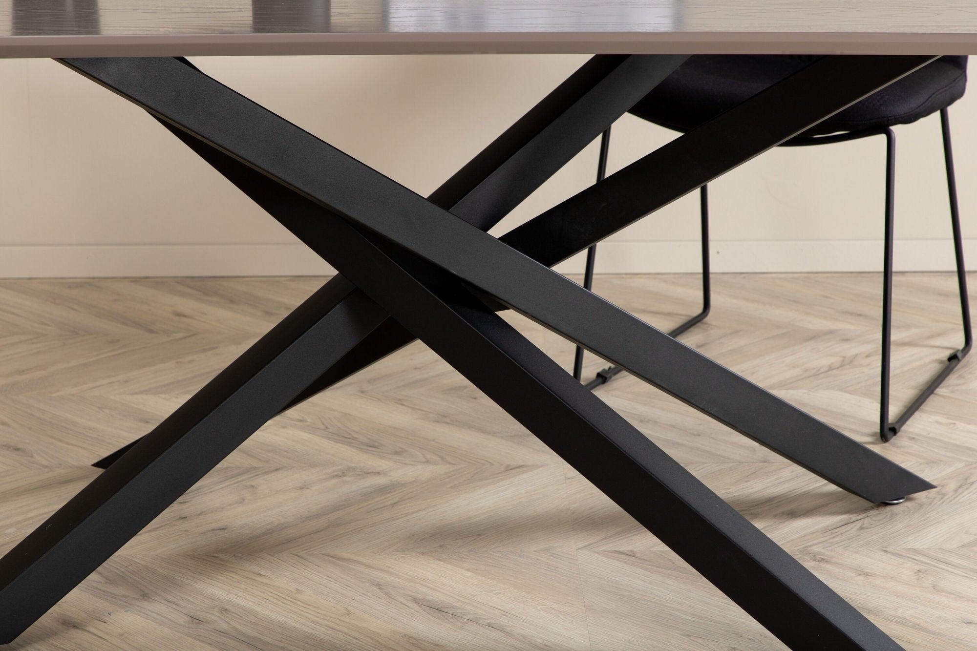 Esstisch Piazza 180*90cm - Grau / Schwarz-Venture Home-le canapé