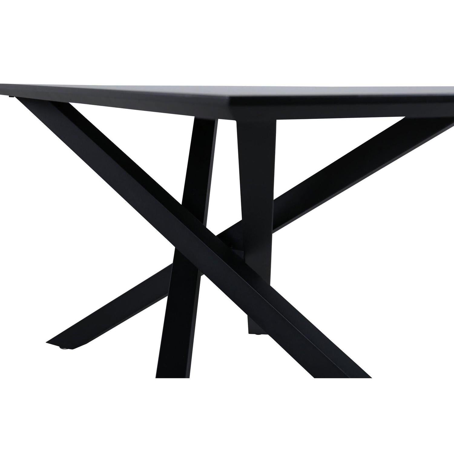 Esstisch Piazza 180*90cm - Schwarz-Esstisch Rechteckig-Venture Home-le canapé