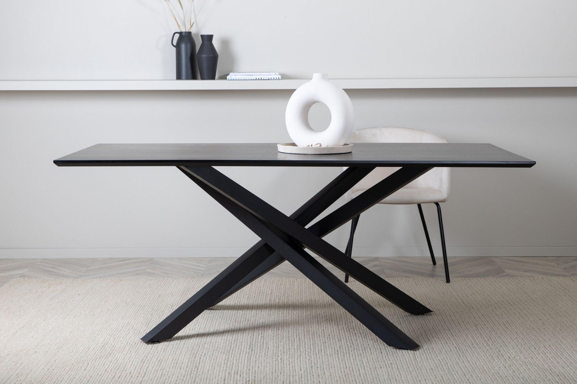 Esstisch Piazza 180*90cm - Schwarz-Esstisch Rechteckig-Venture Home-le canapé