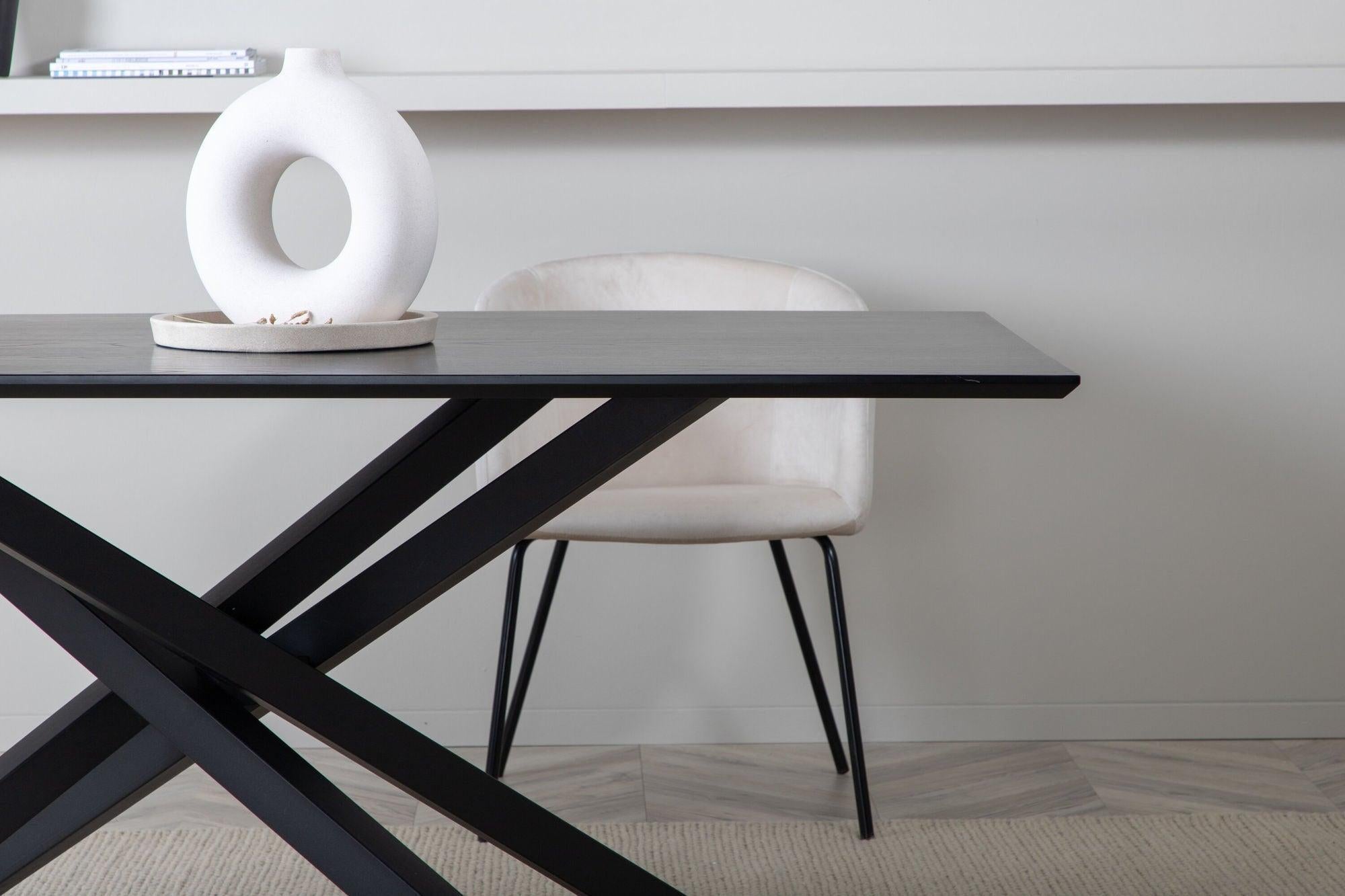 Esstisch Piazza 180*90cm - Schwarz-Esstische Rechteckig-Venture Home-le canapé